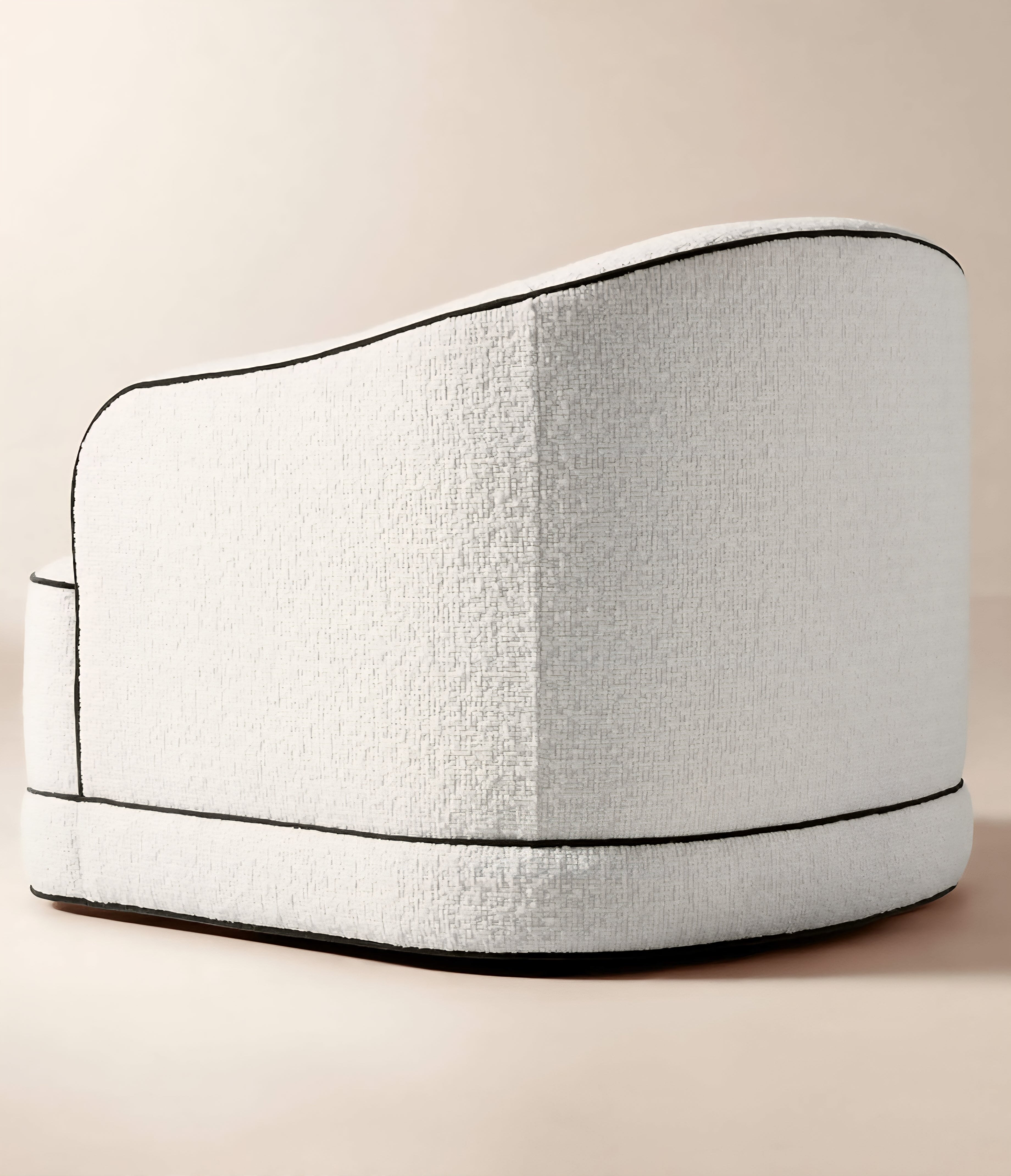 THE ONE × Mylene — Ivory Boucle Swivel Chair