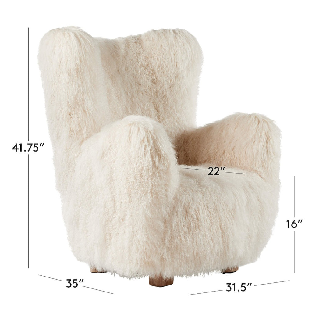 THE ONE × Mongolian Sheepskin Accent Chair