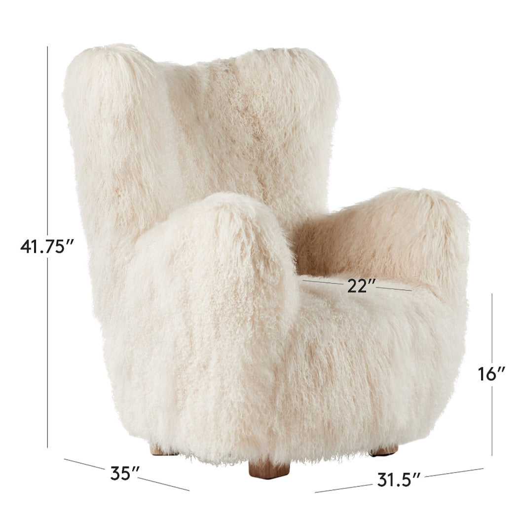 THE ONE × Mongolian Sheepskin Accent Chair