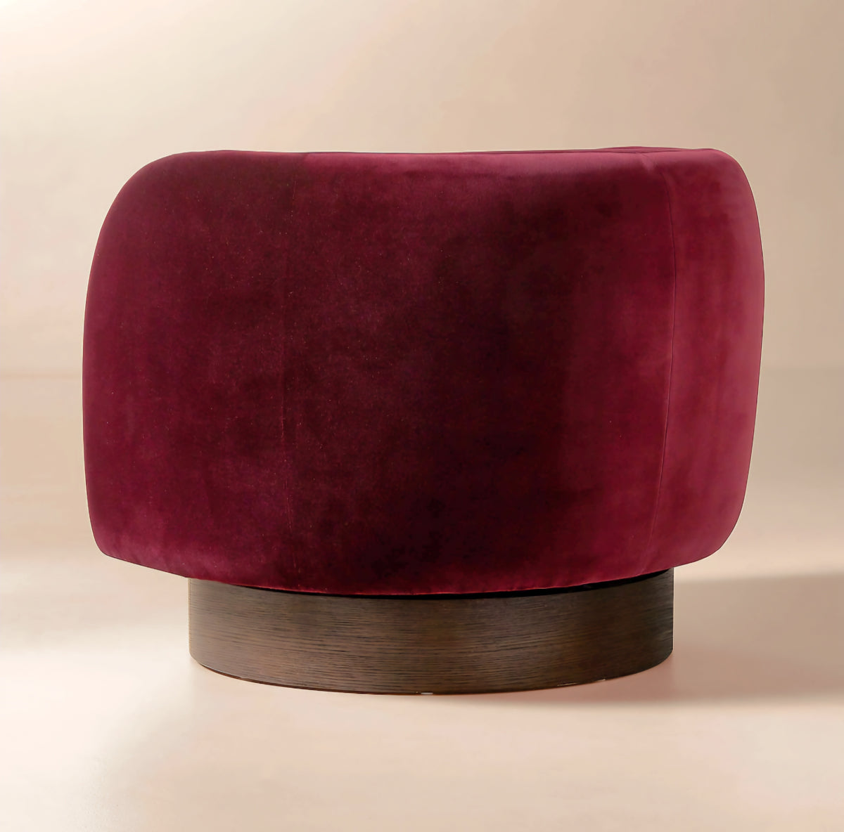THE ONE × Muir — Taupe Velvet Swivel Chair