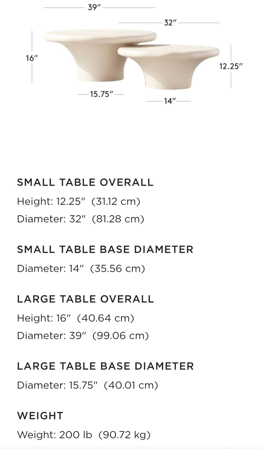 THE ONE × Pompeo — Cast Resin Coffee Table