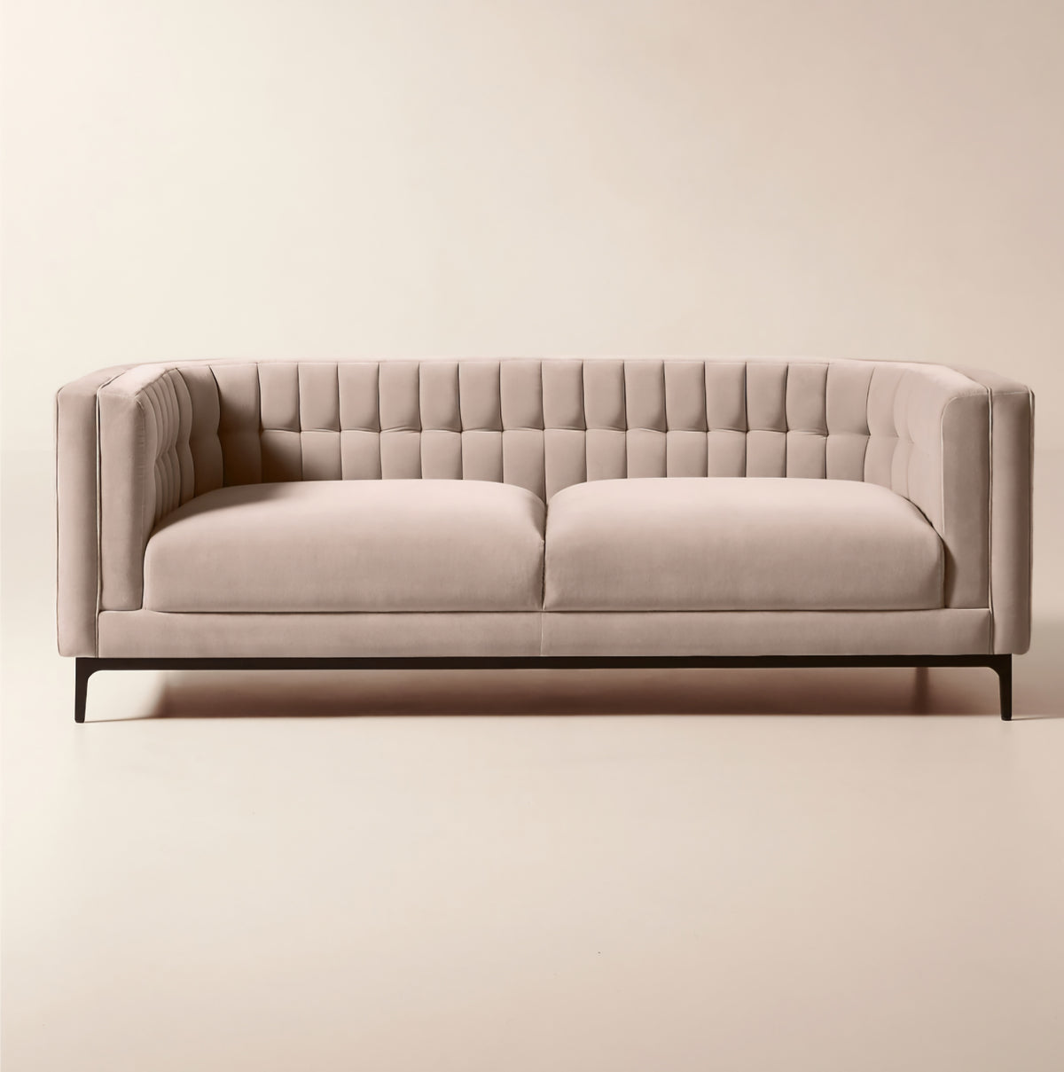 THE ONE × Ambroise — Light Taupe Velvet Sofa