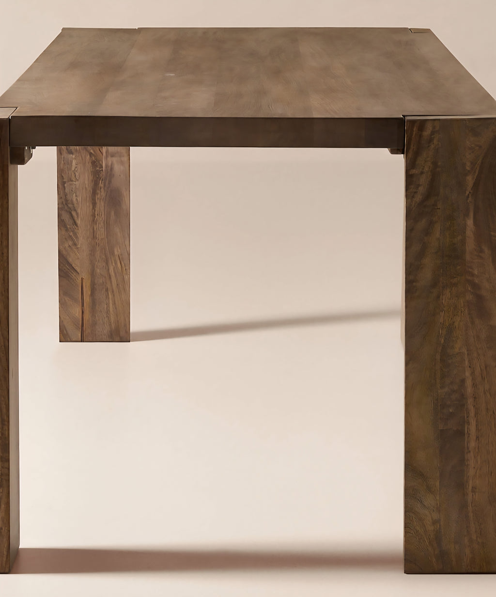 THE ONE × Blox — Rectangular Brown Wood Dining Table