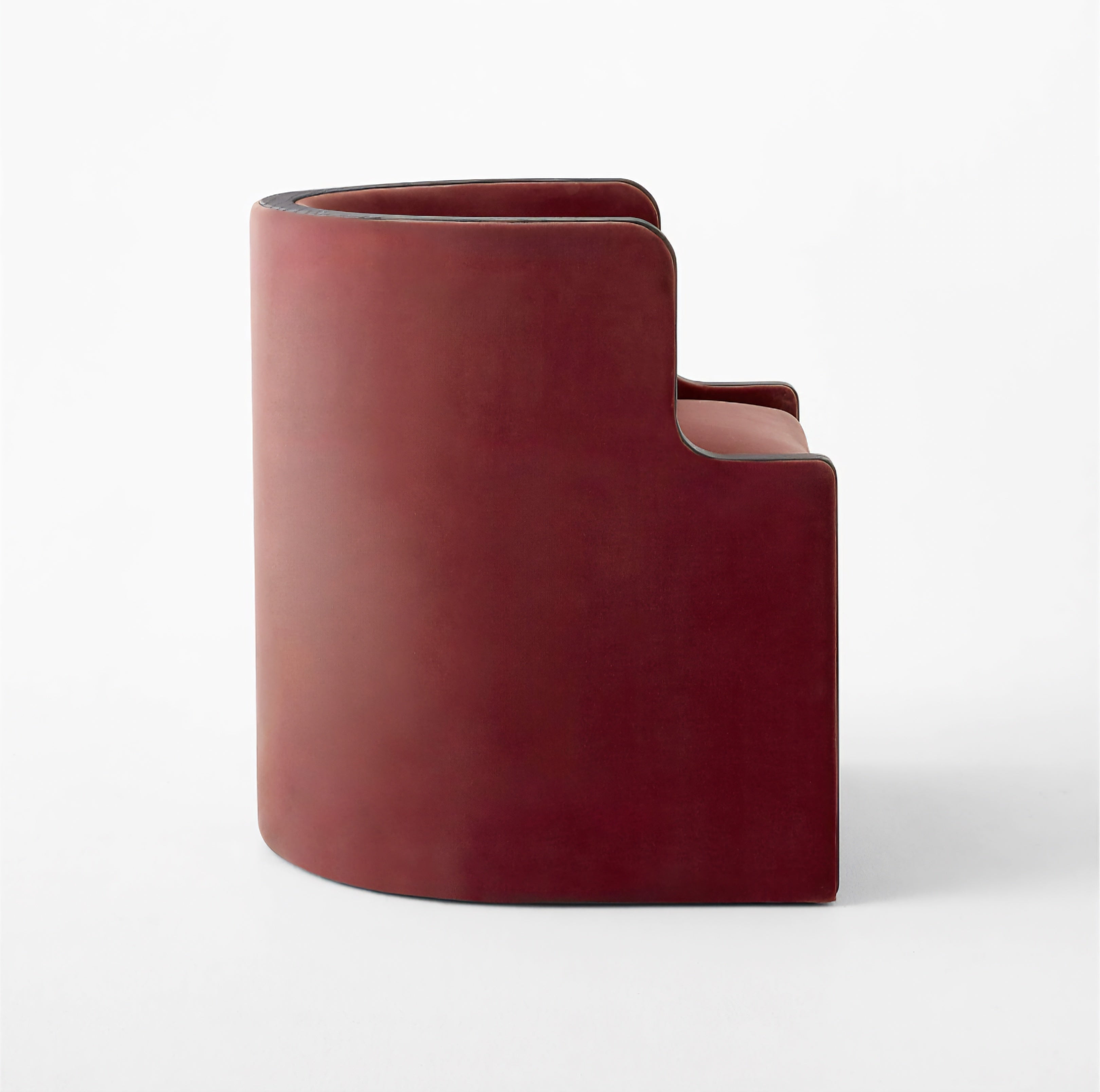 THE ONE × Chester — Rose Velvet Barrel Dining Chair