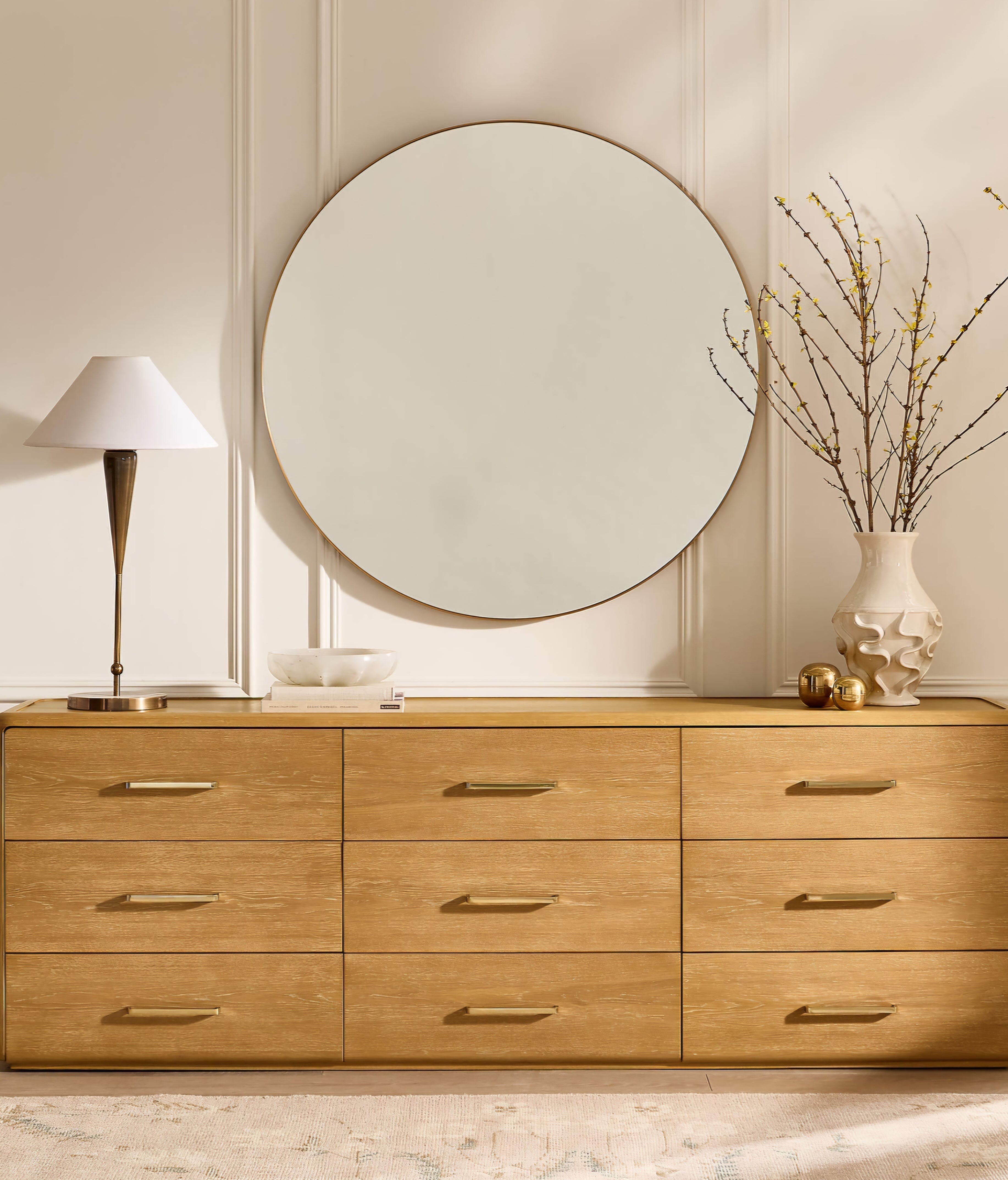 THE ONE × Tamlin — Aged Brass Tall Table Lamp