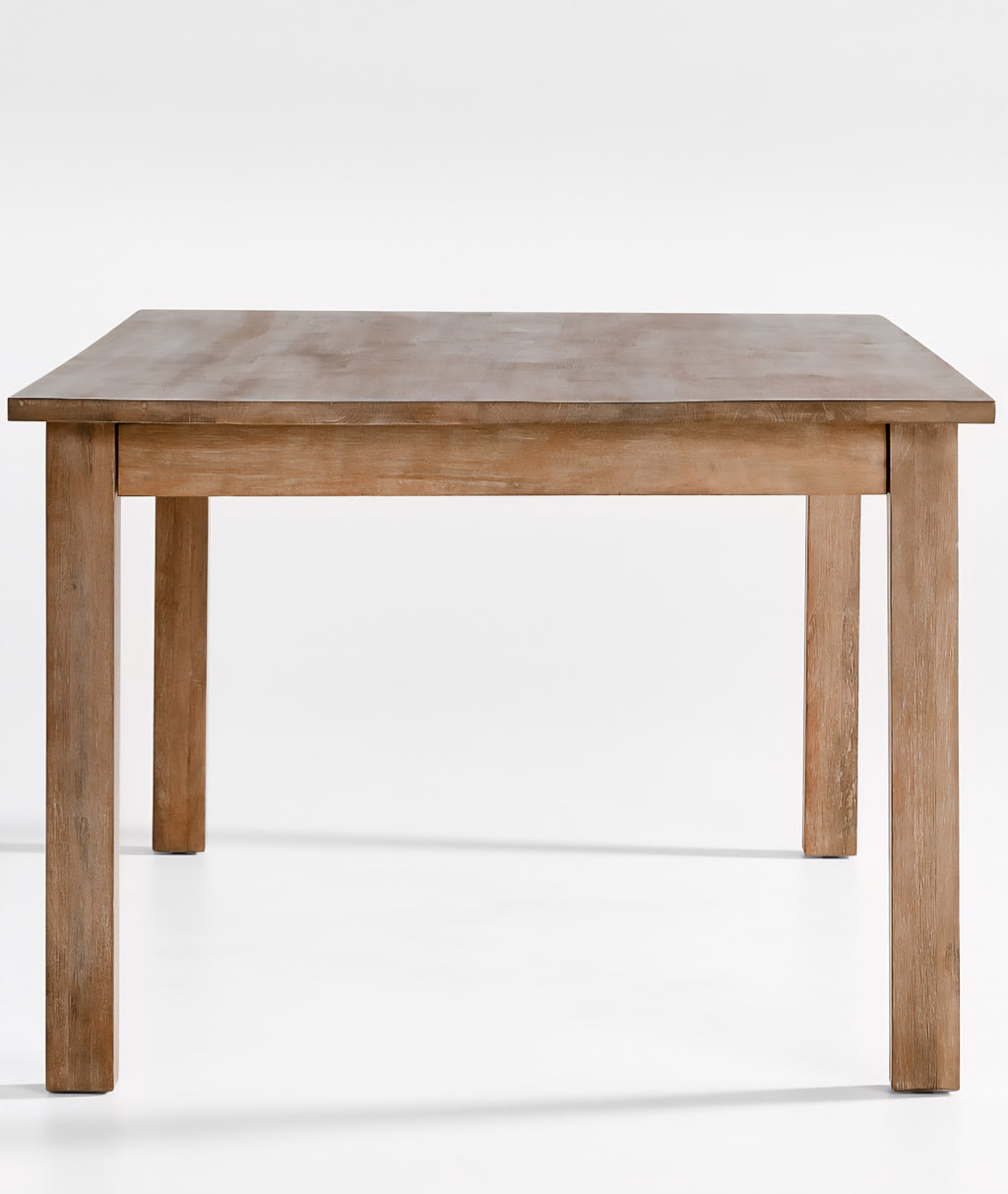 THE ONE × Basque — Weathered Light Brown Solid Wood Dining Table