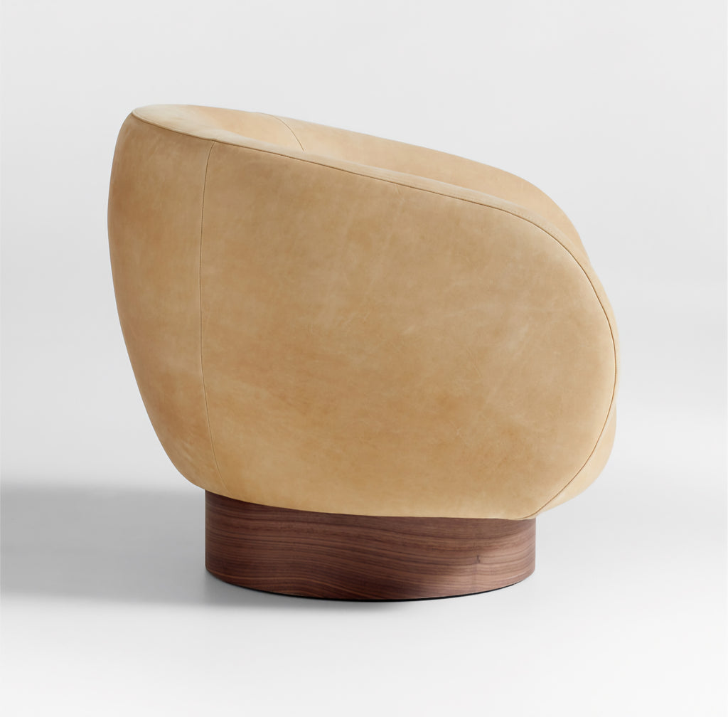 THE ONE × Kessler — Leather Swivel Accent Chair