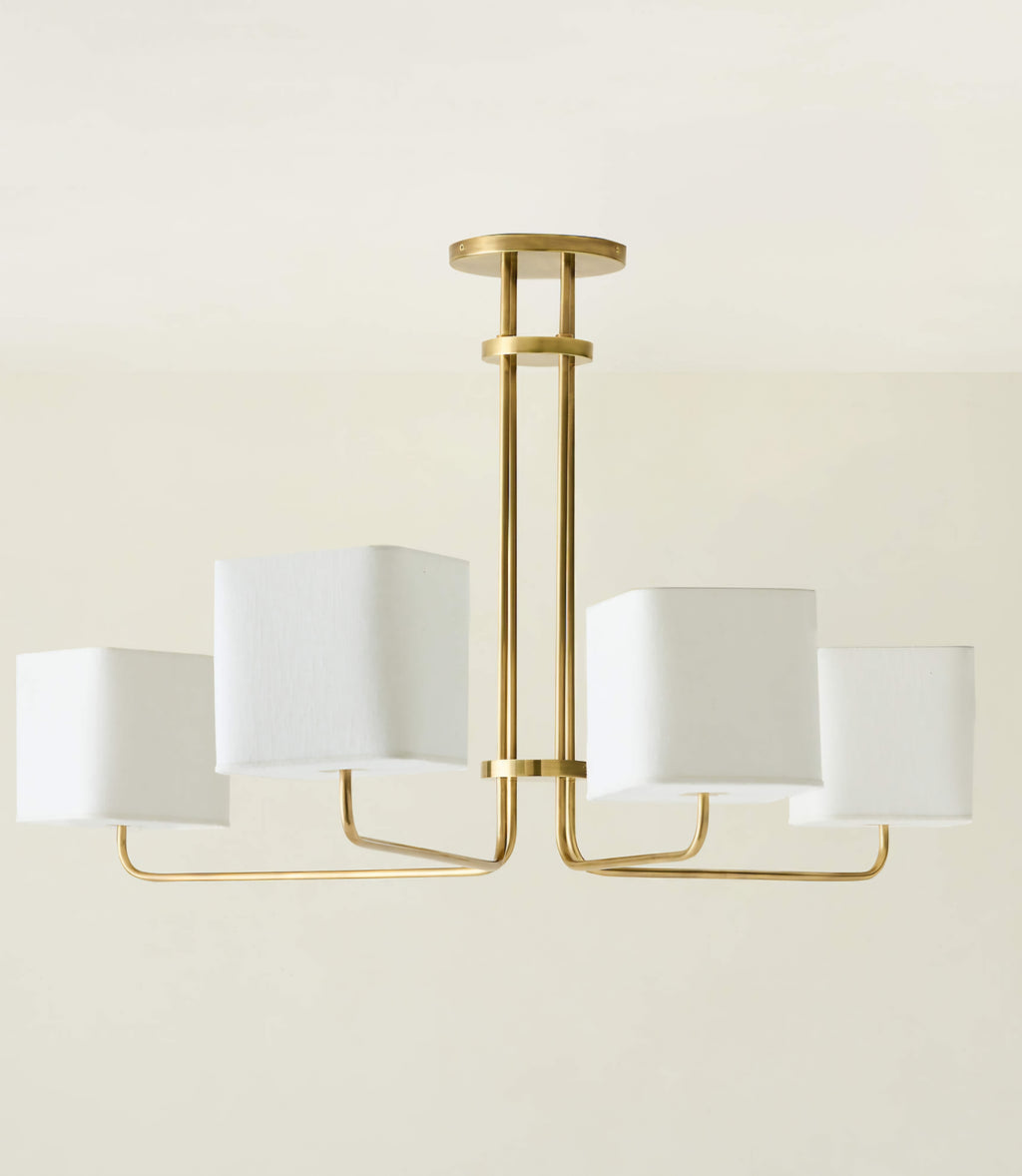THE ONE × Archer — Multi-Arm Aged Brass Chandelier