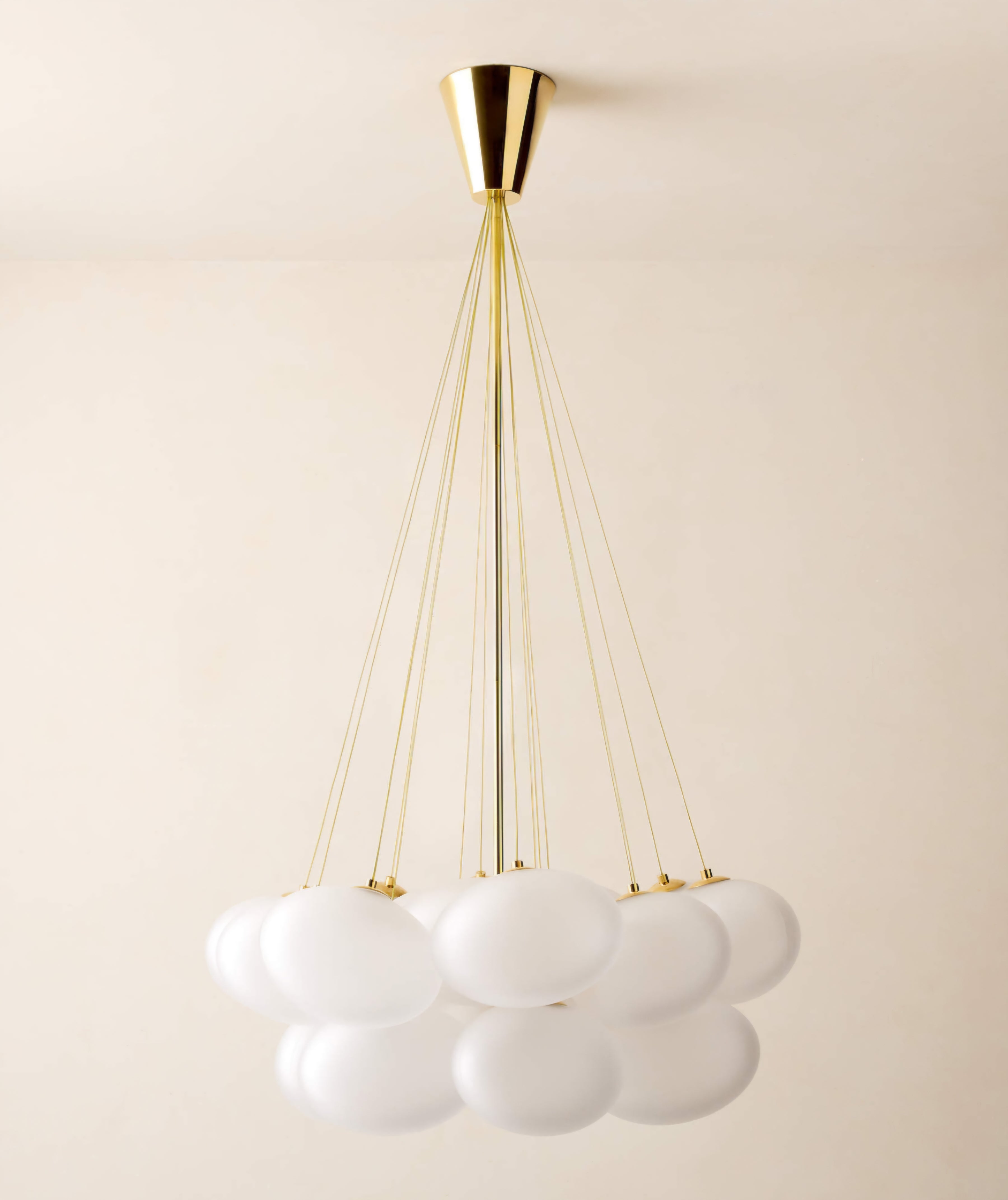 THE ONE × Corvina — Unlacquered Polished Brass Chandelier