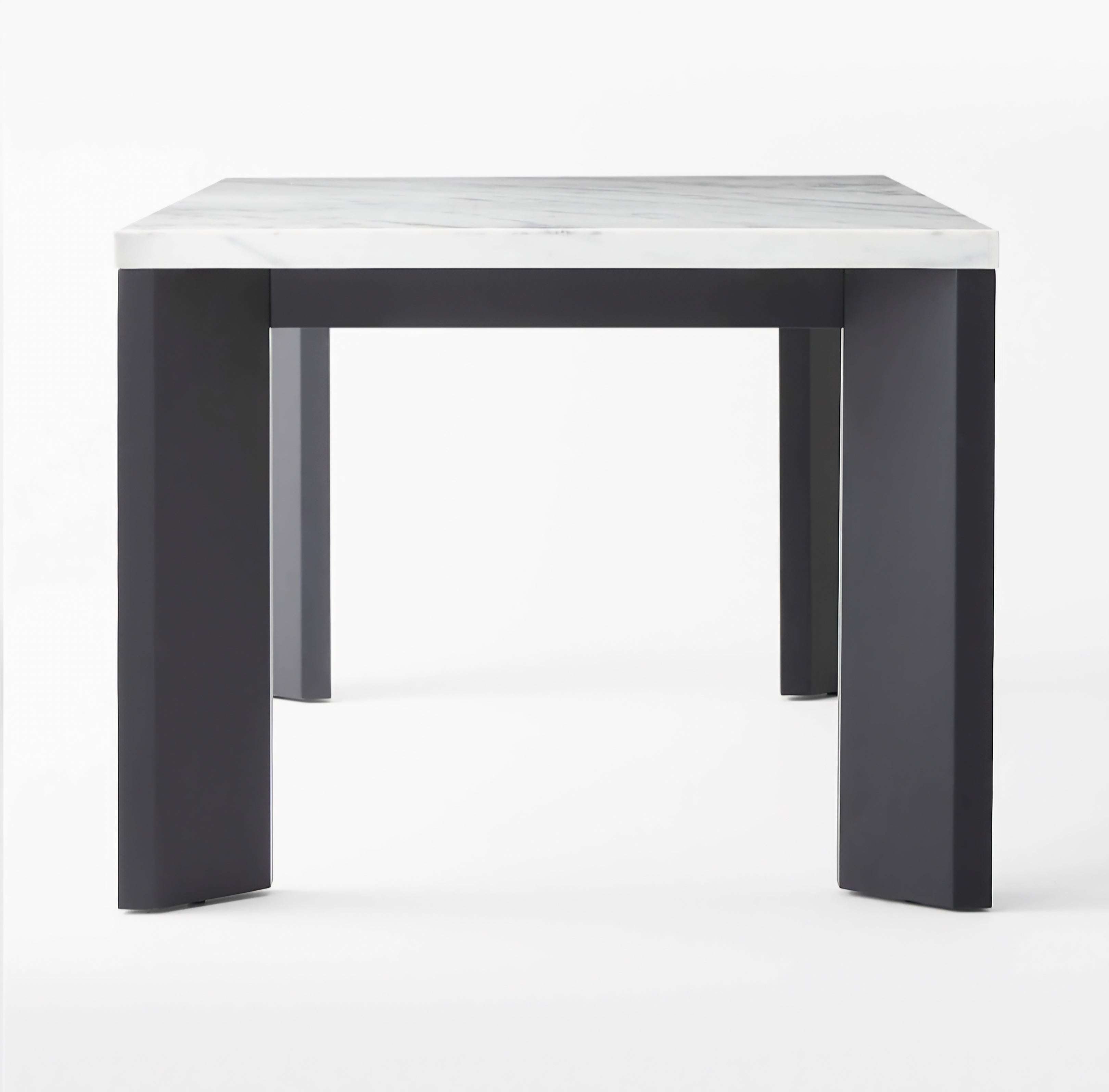 THE ONE × Sydney — Rectangular Carrara Marble Dining Table with Black Steel Legs