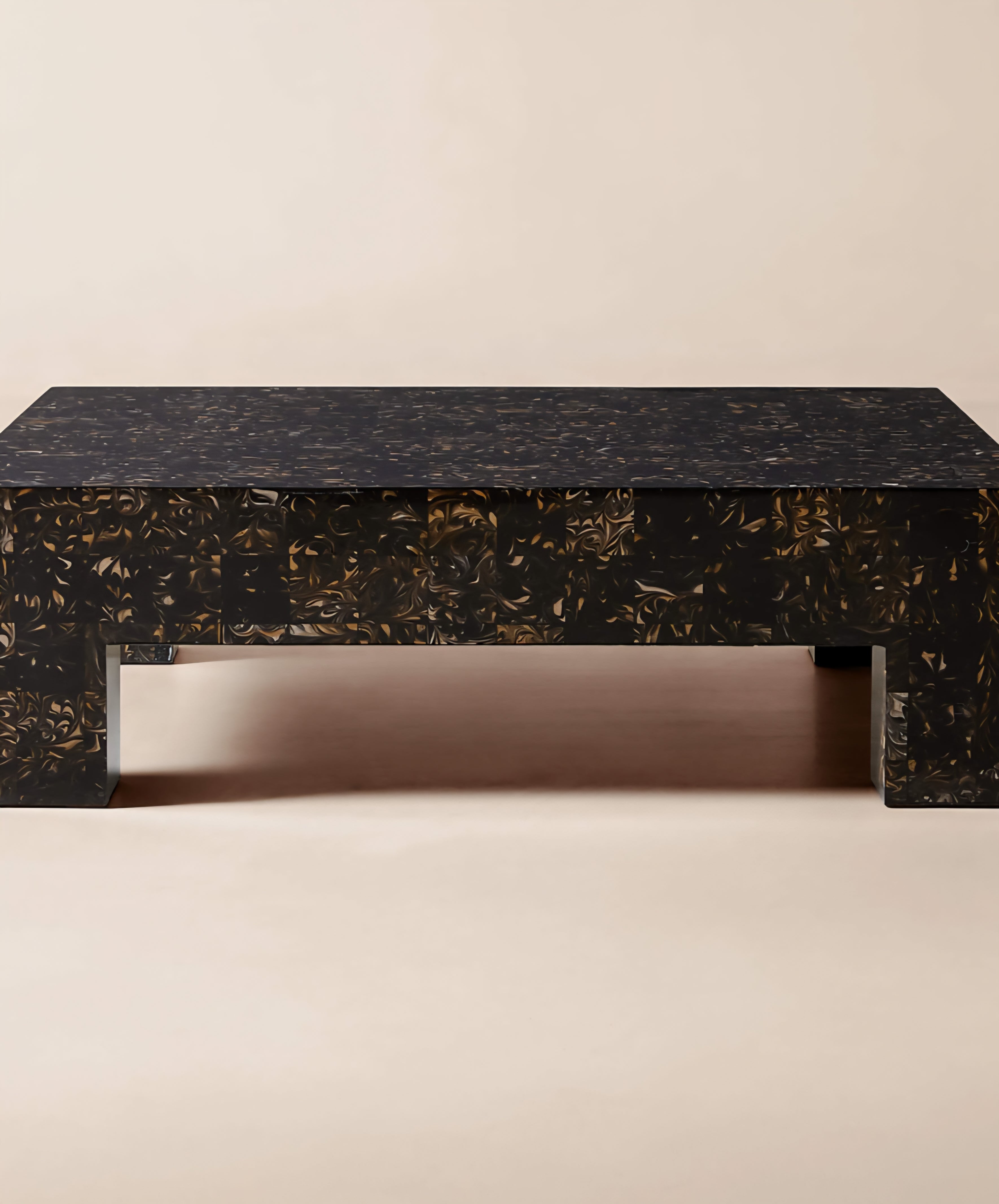 THE ONE × Scatola — Brown Burl Wood Coffee Table
