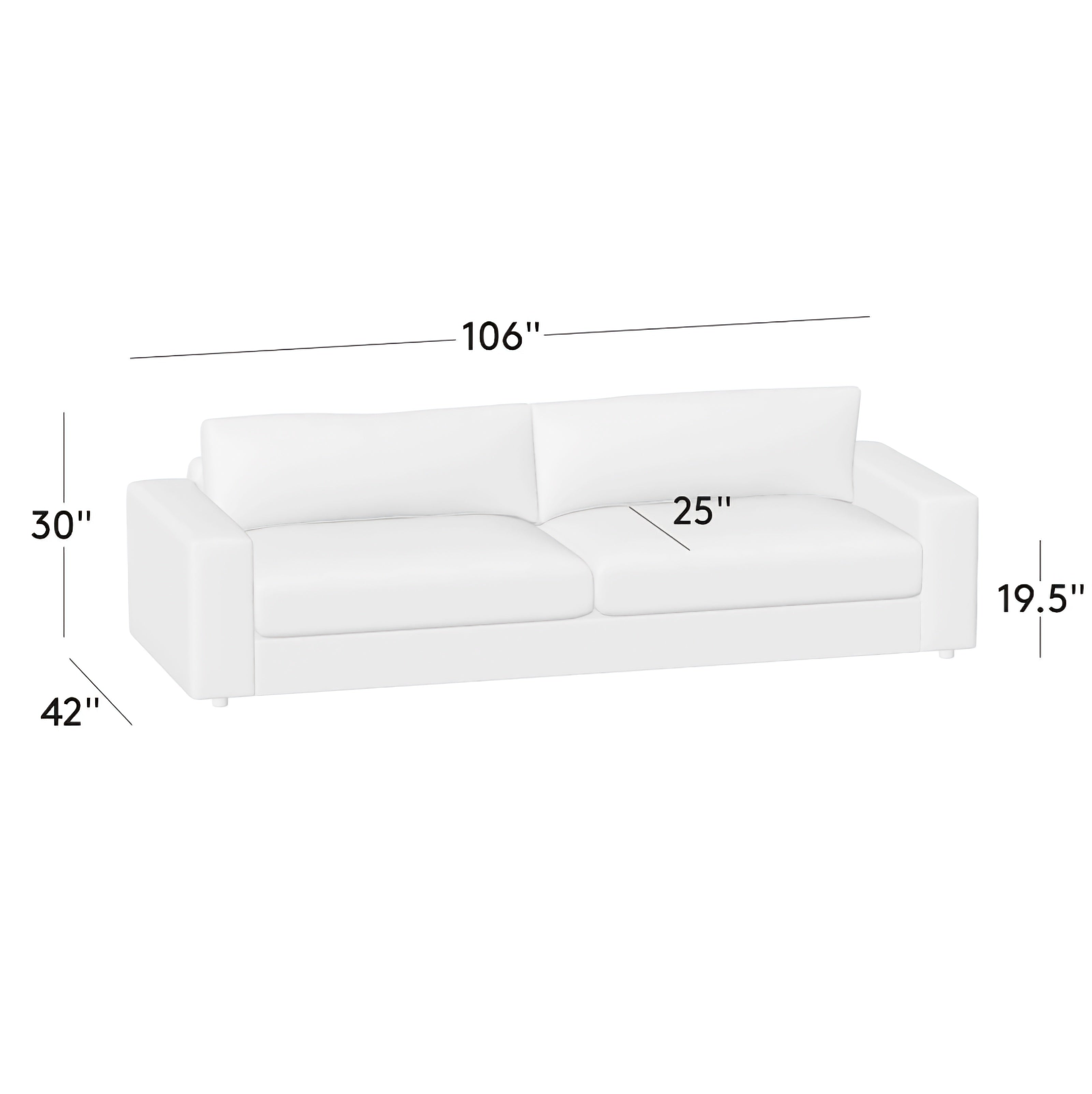 THE ONE × Berkeley — Jade Performance Velvet 106" Sofa