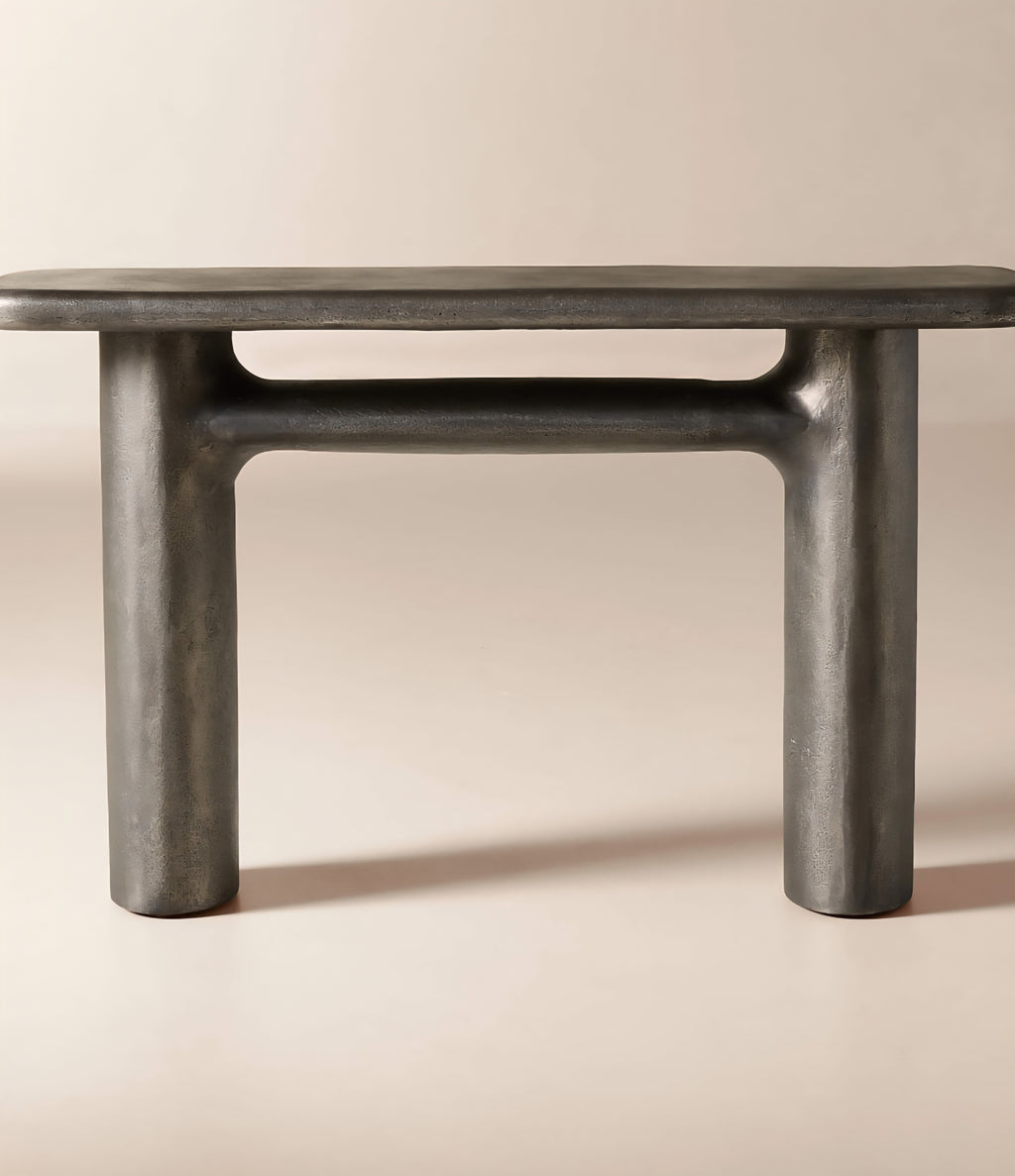 THE ONE × Hollis — Charcoal Grey Cast Aluminum Console Table