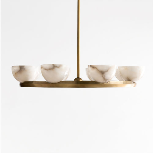 THE ONE × Ando — Alabaster and Brass Chandelier (35")