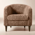 THE ONE × Mayfair — Taupe Shearling Accent Chair