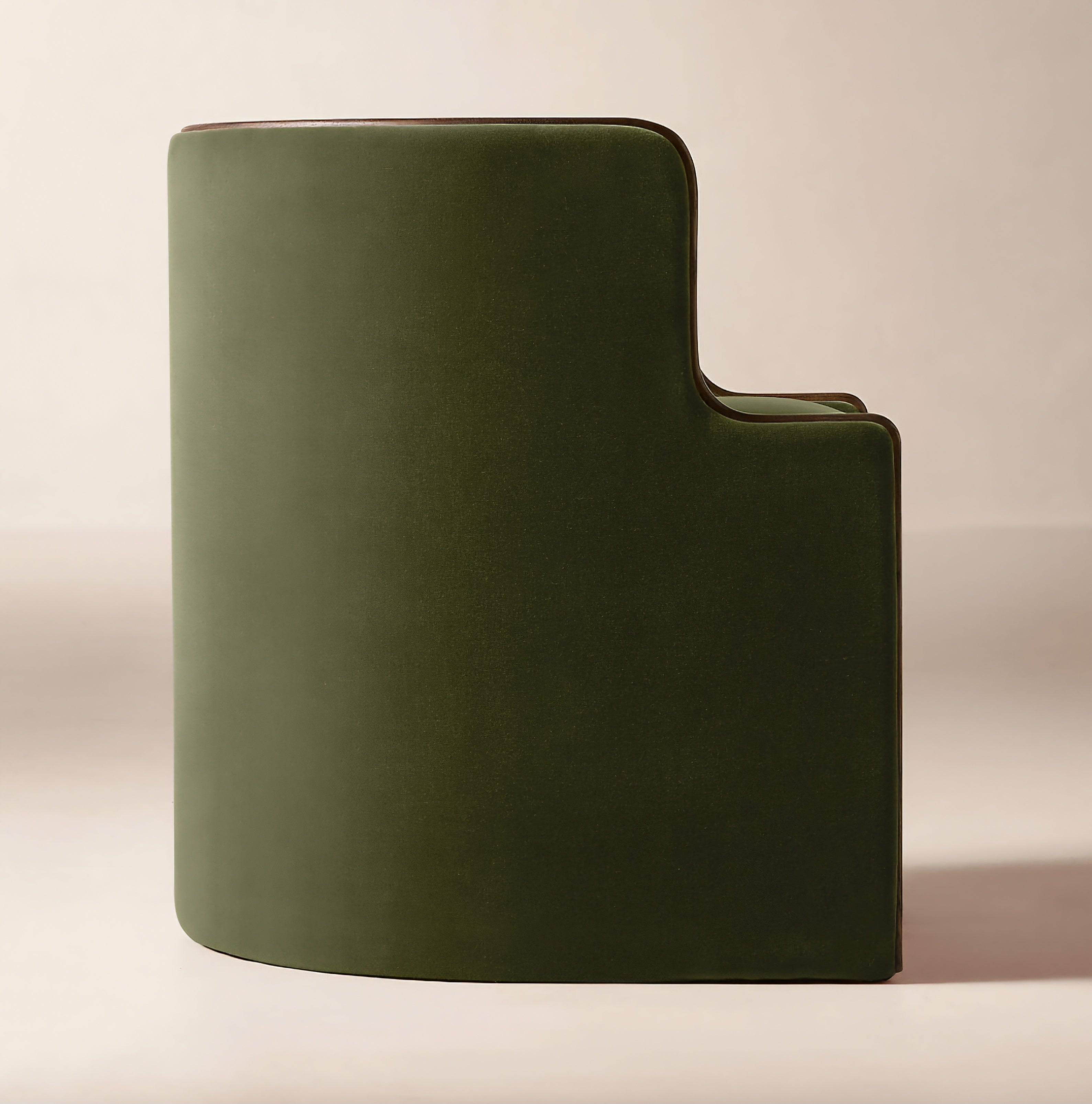 THE ONE × Chester — Olive Green Velvet Dining Chair