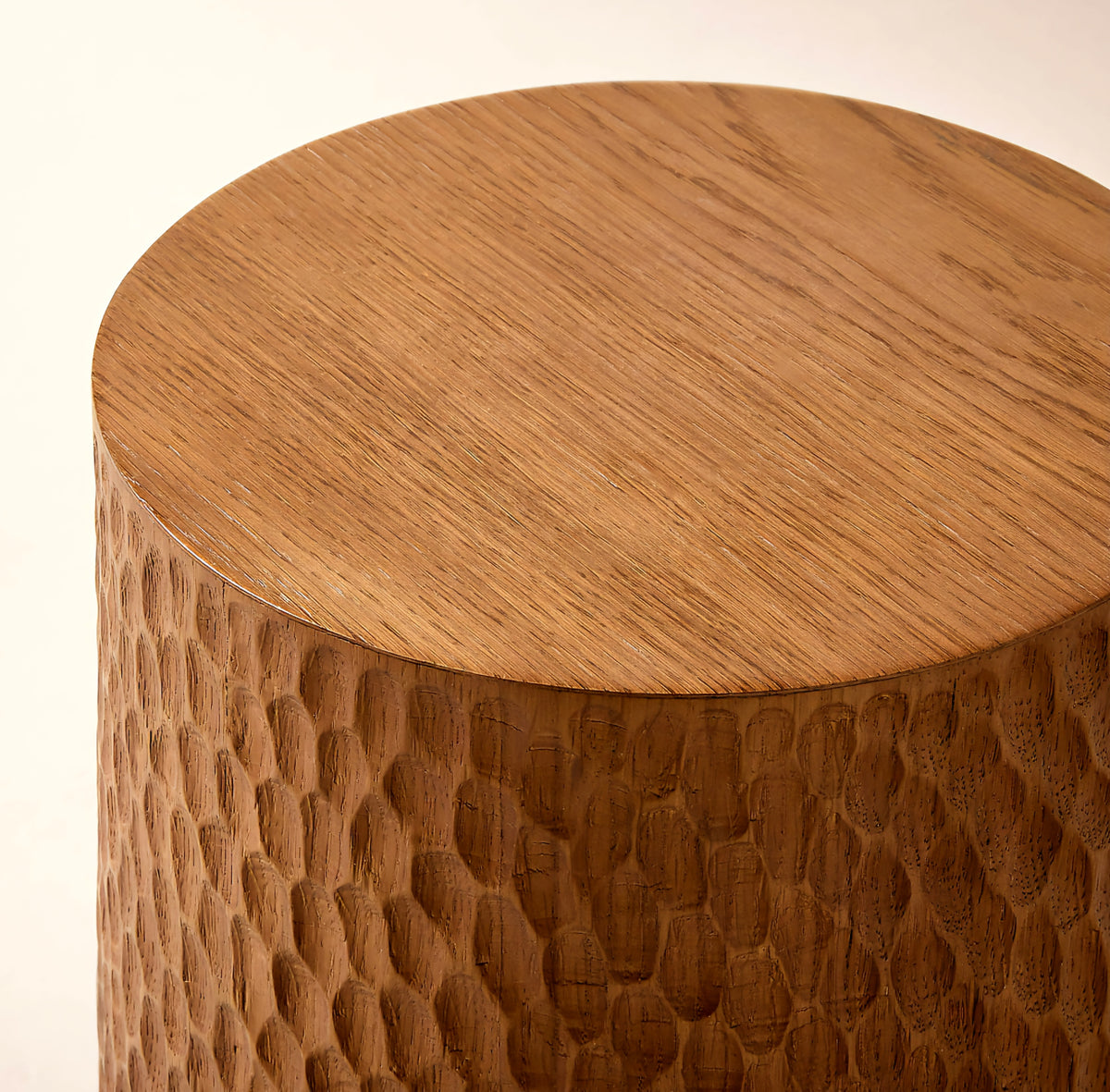 THE ONE × Hawk — Carved Oak Side Table