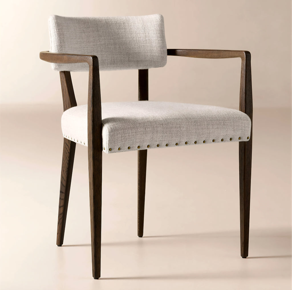 THE ONE × Arlo — Smoked Mauve Performance Fabric Dining Armchair