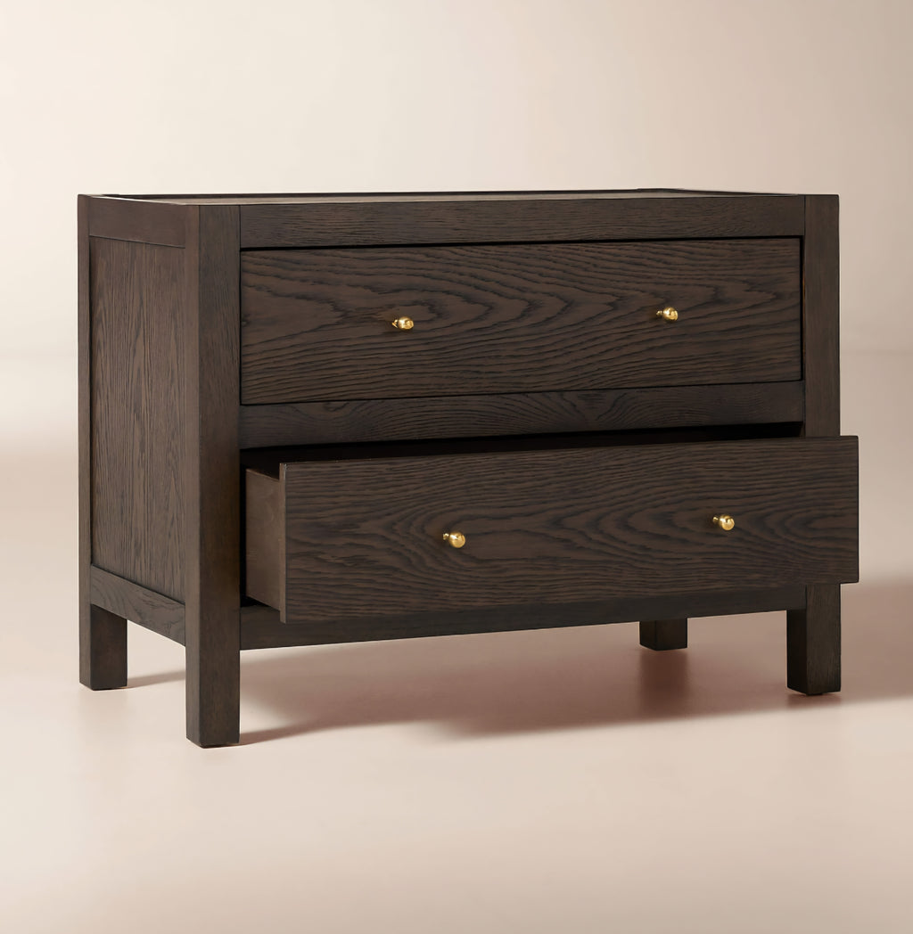 THE ONE × Layton — Dark Oak 2-Drawer Nightstand