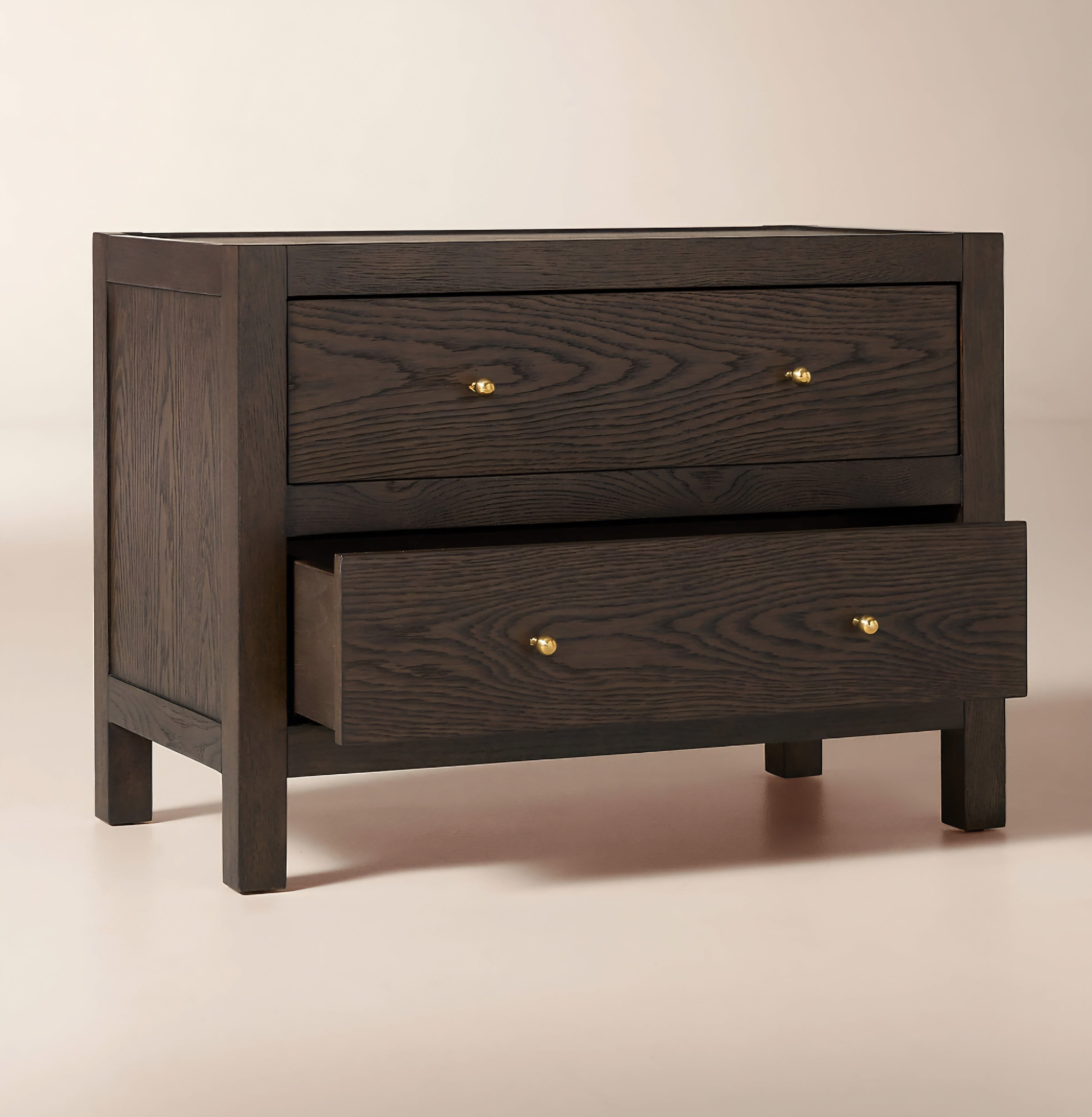 THE ONE × Layton — Dark Oak 2-Drawer Nightstand