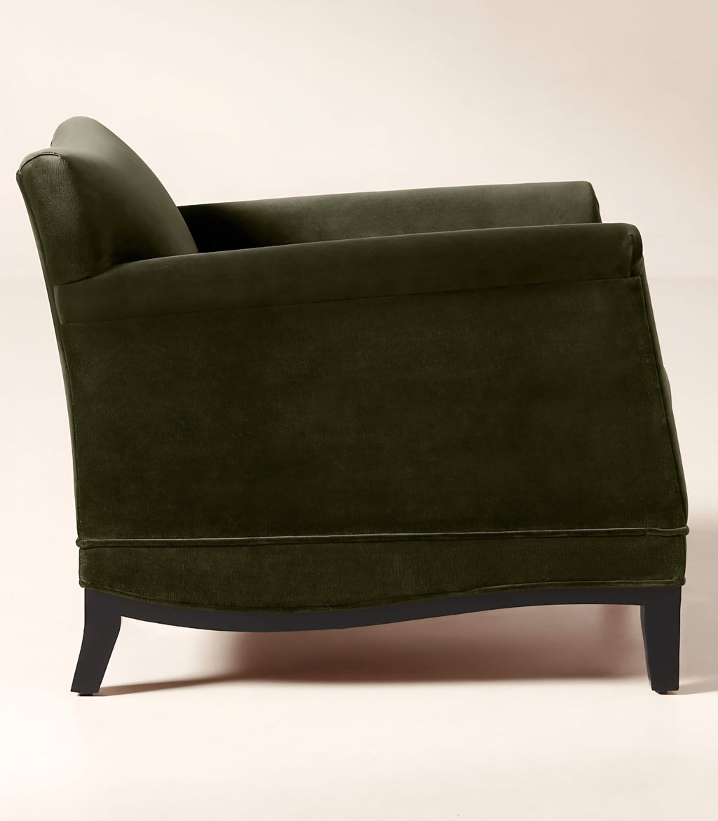 THE ONE × Olson — Cognac Brown Velvet Accent Chair