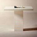 THE ONE × Check — White Swirled Resin Game Table