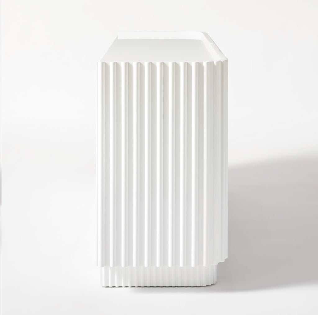 THE ONE × Truffle — White High‑Gloss Lacquered Credenza