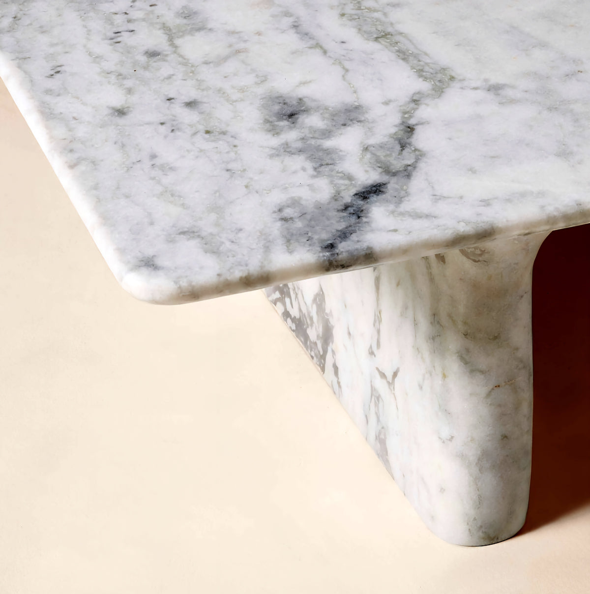 THE ONE × Almera — White Marble Coffee Table (66")