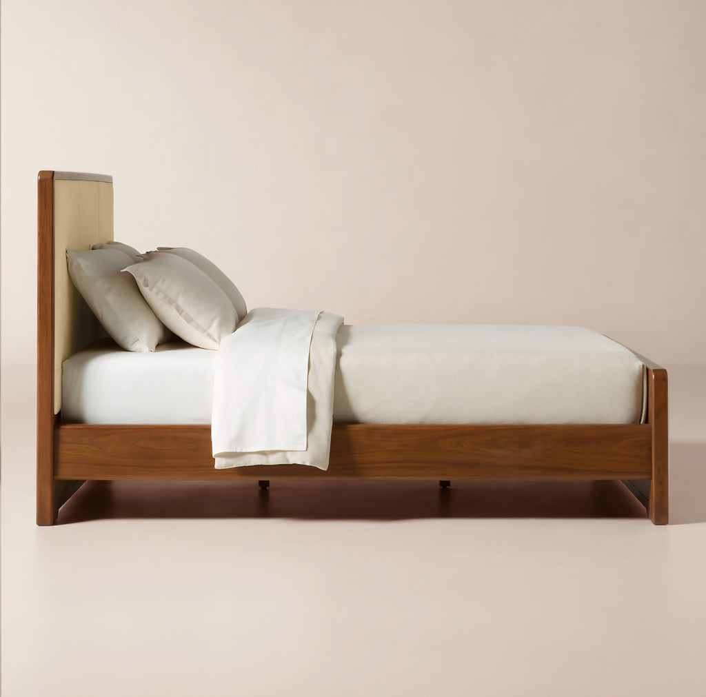 THE ONE × Rio — Walnut and Leather Bed