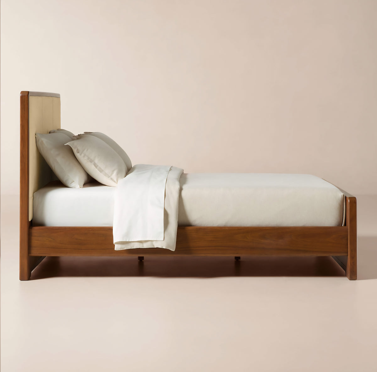 THE ONE × Rio — Walnut and Leather Bed