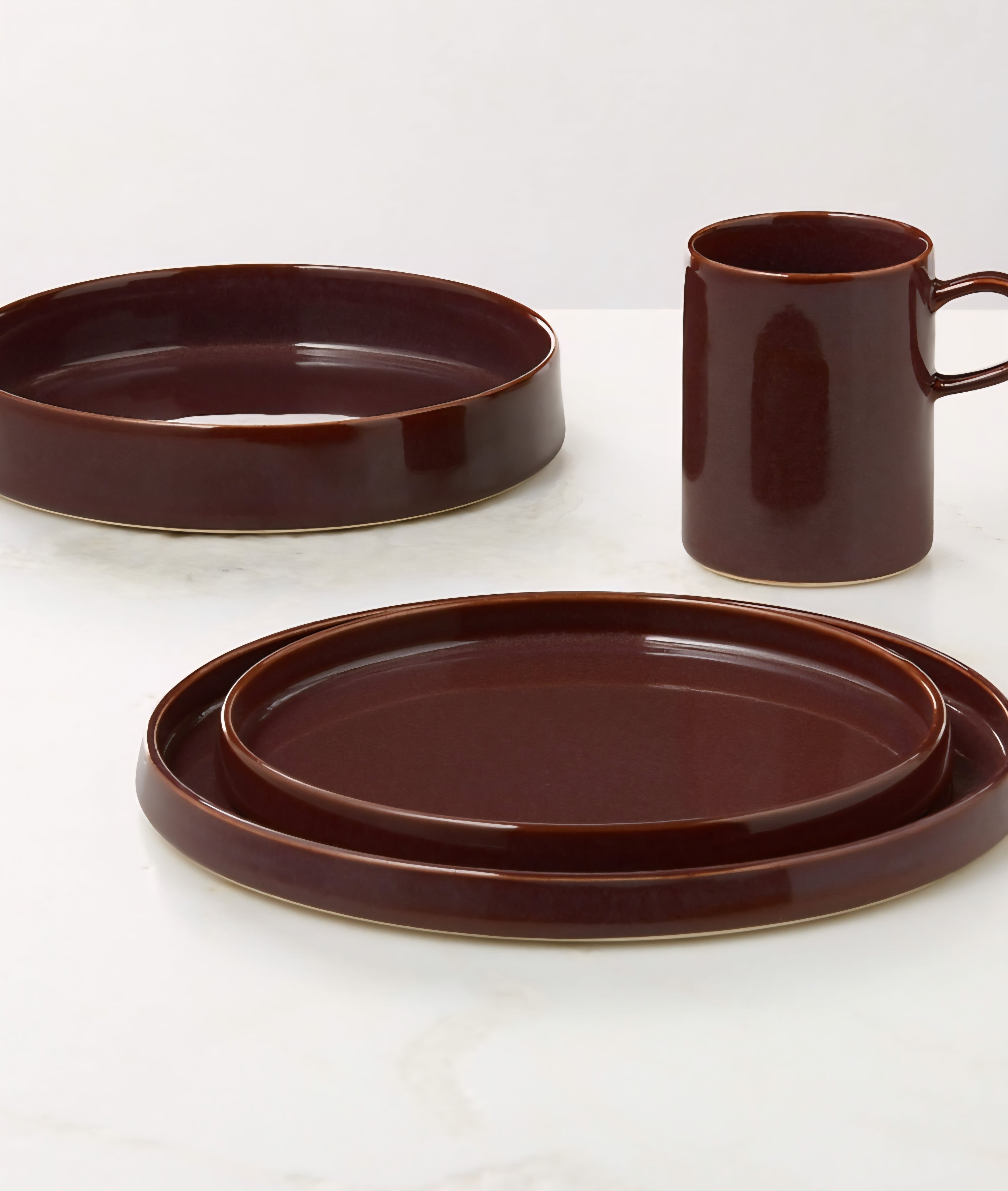 THE ONE × Prado — 4-Piece Reactive Glaze Dinnerware Set