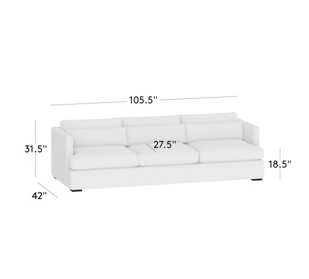 THE ONE × Eastman — White Performance Fabric Sofa