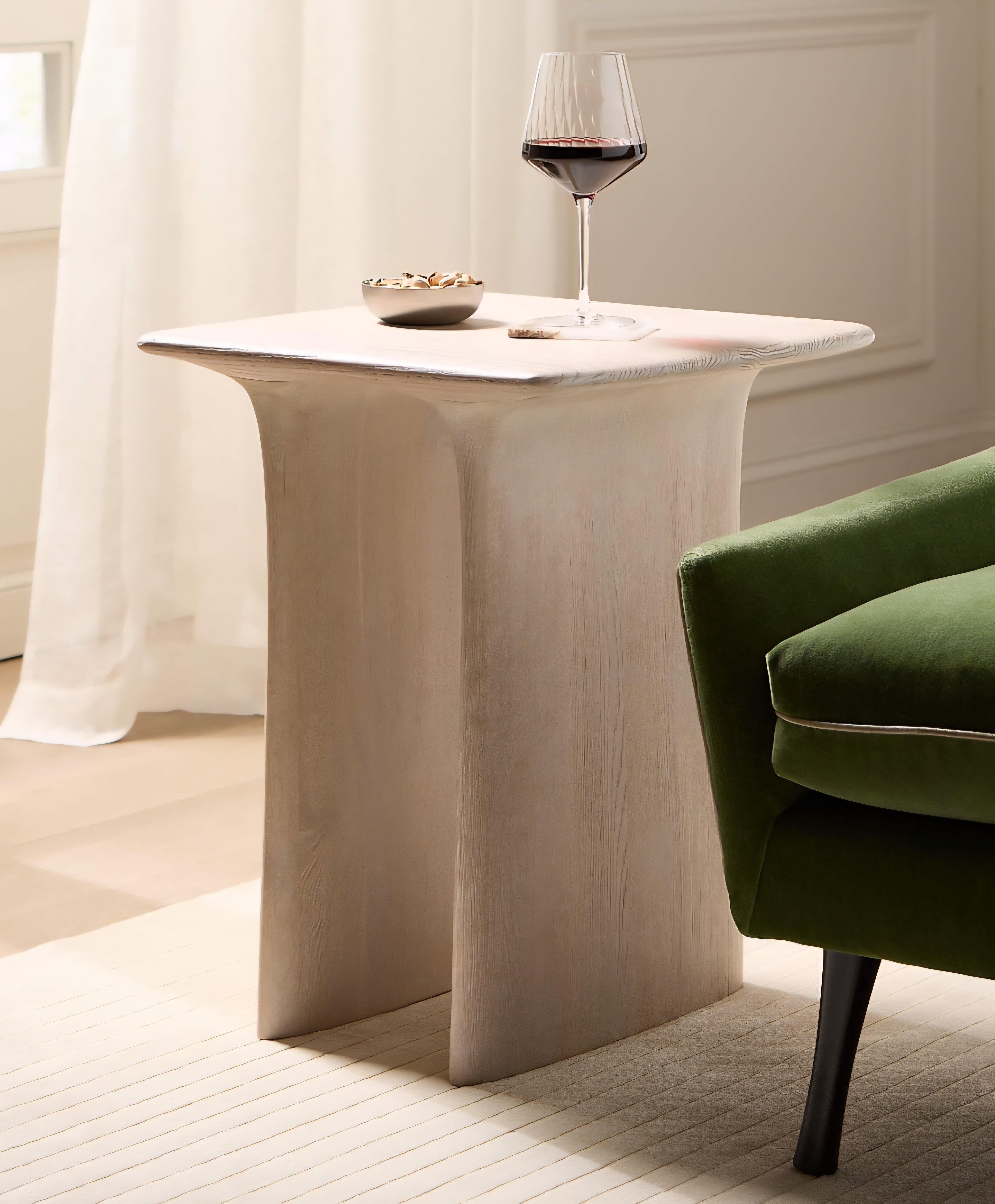 THE ONE × Almera — White Marble Side Table