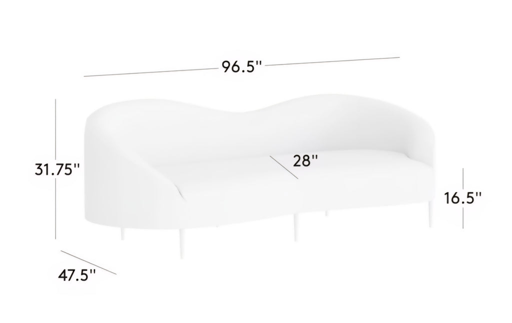 THE ONE × Curvo — White Performance Fabric Sofa by goop