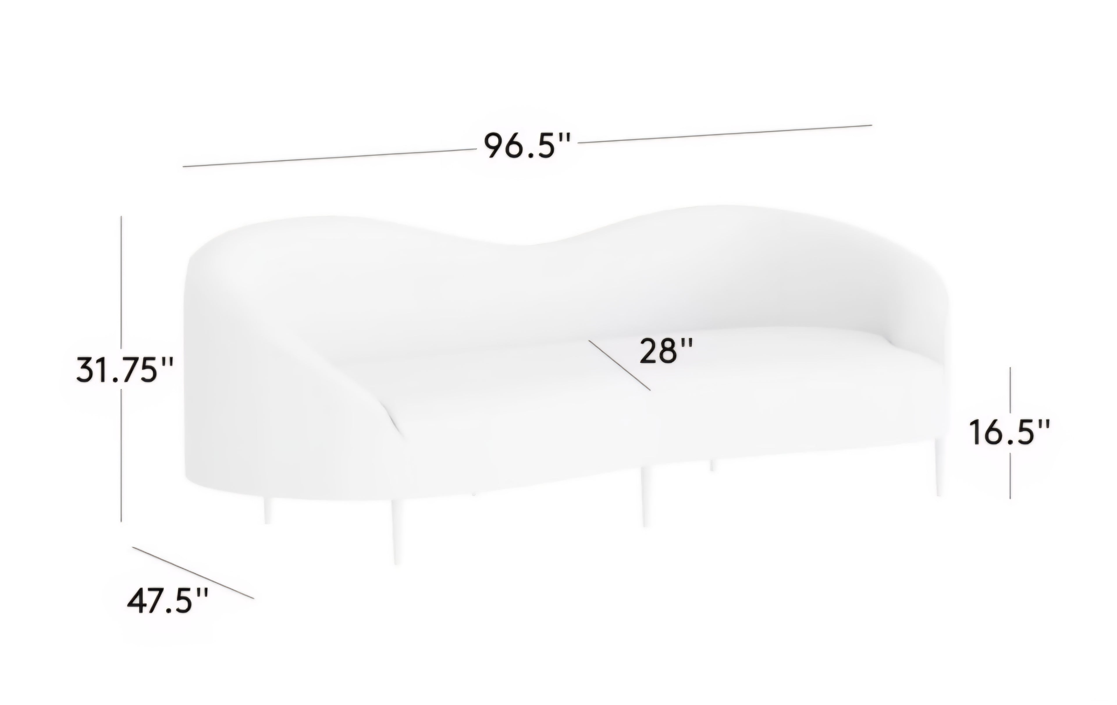 THE ONE × Curvo — White Performance Fabric Sofa by goop