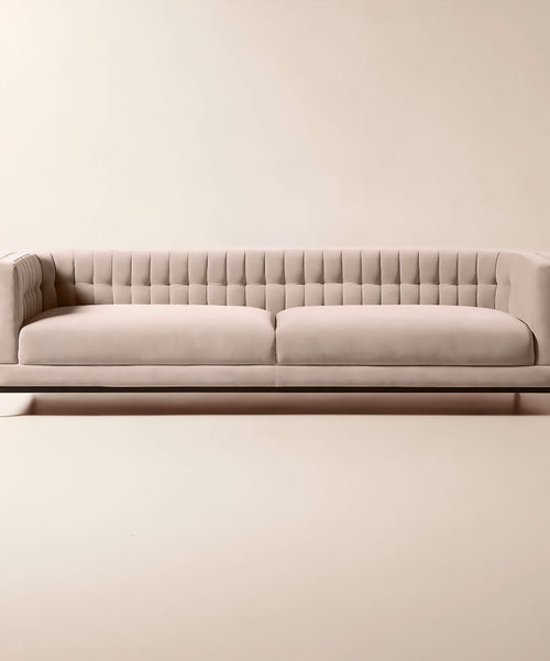 THE ONE × Ambroise — Light Taupe Velvet Sofa