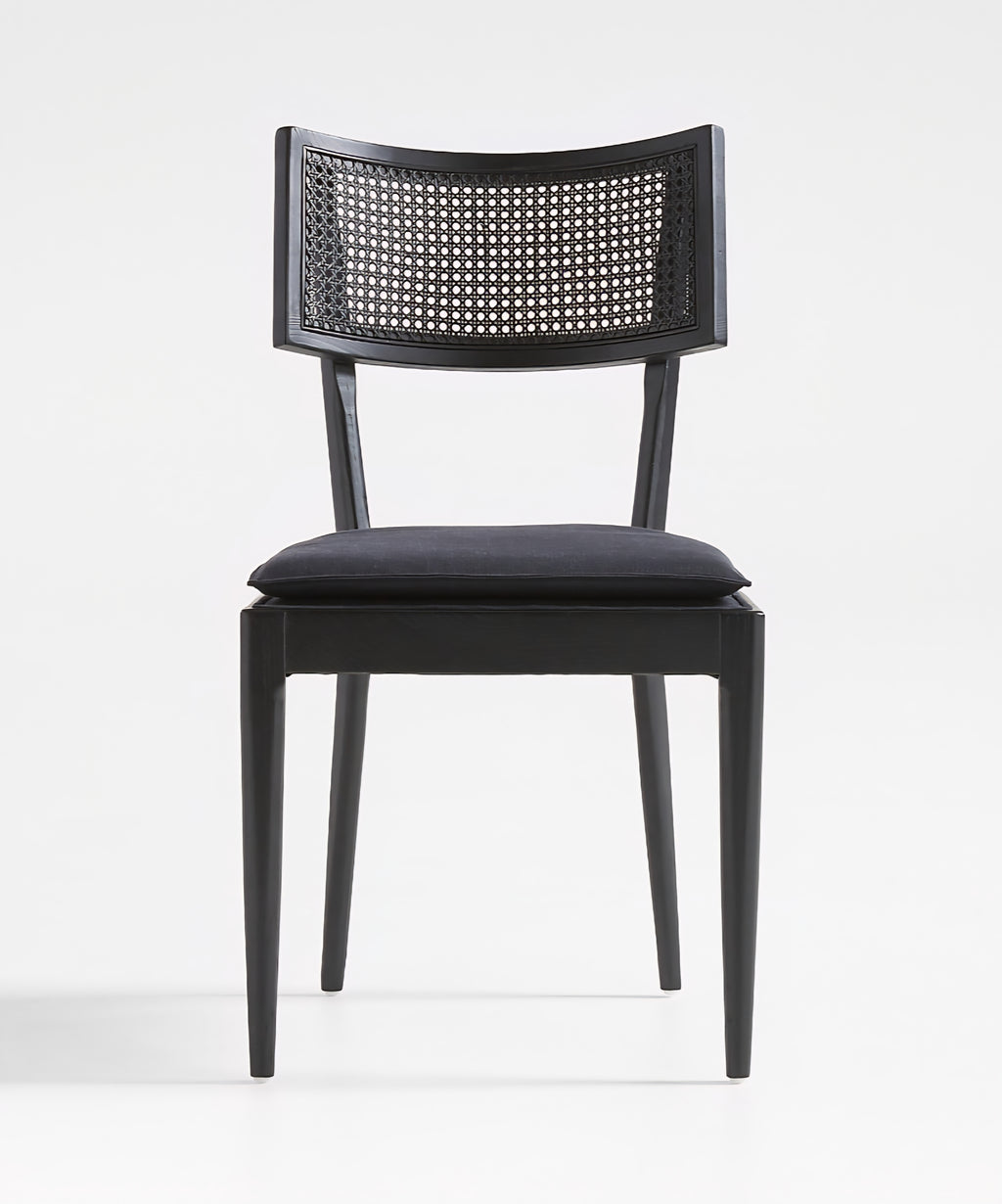 THE ONE × Libby — Light Brown Wood + Natural Cane Dining Chair