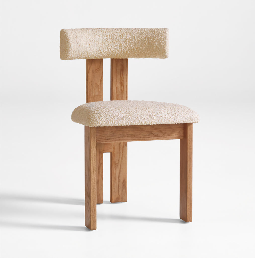 THE ONE × Ceremonie — Chaise de salle à manger en bouclé