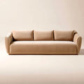 THE ONE × Emile — Camel Velvet Ruched Sofa