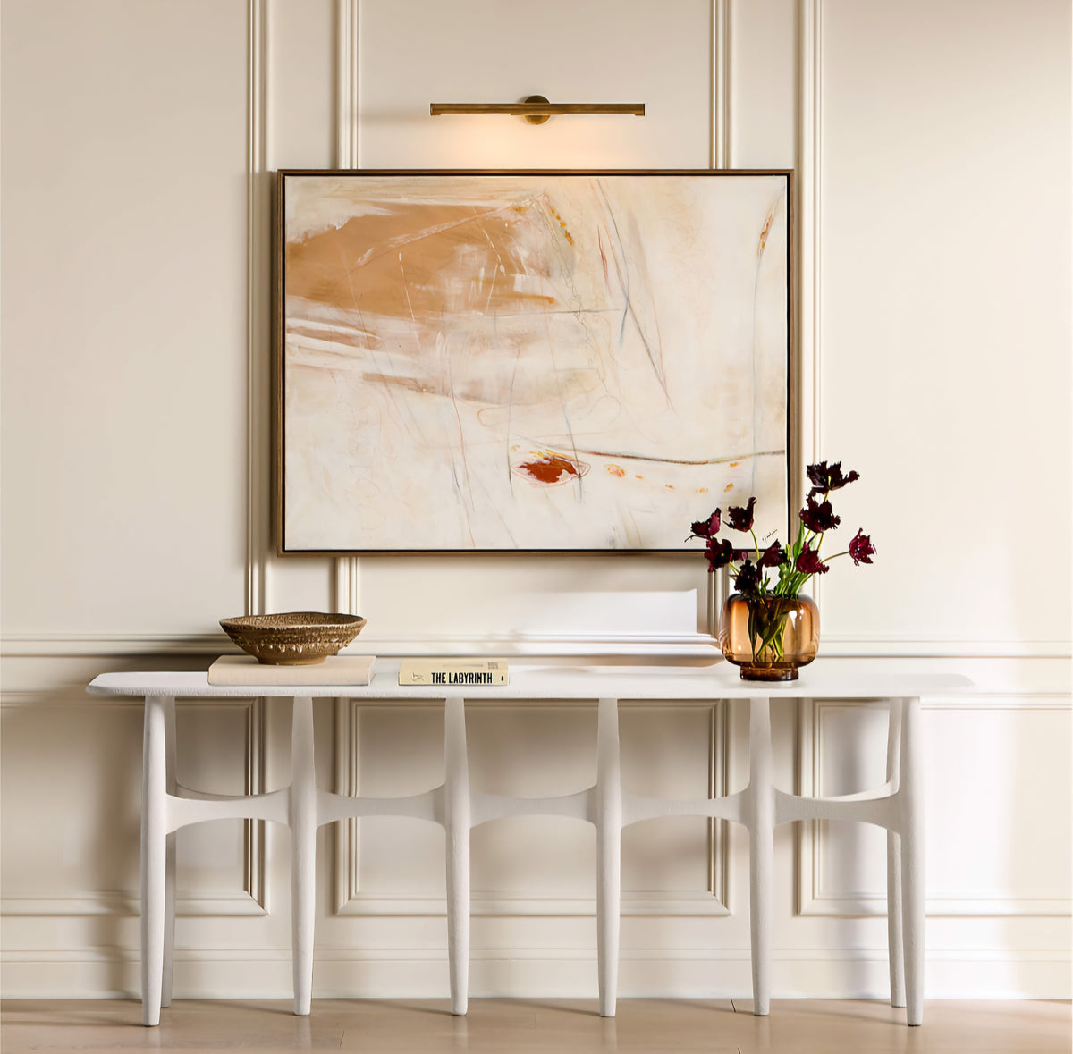 THE ONE × Bixby — White Cast Aluminum Console Table