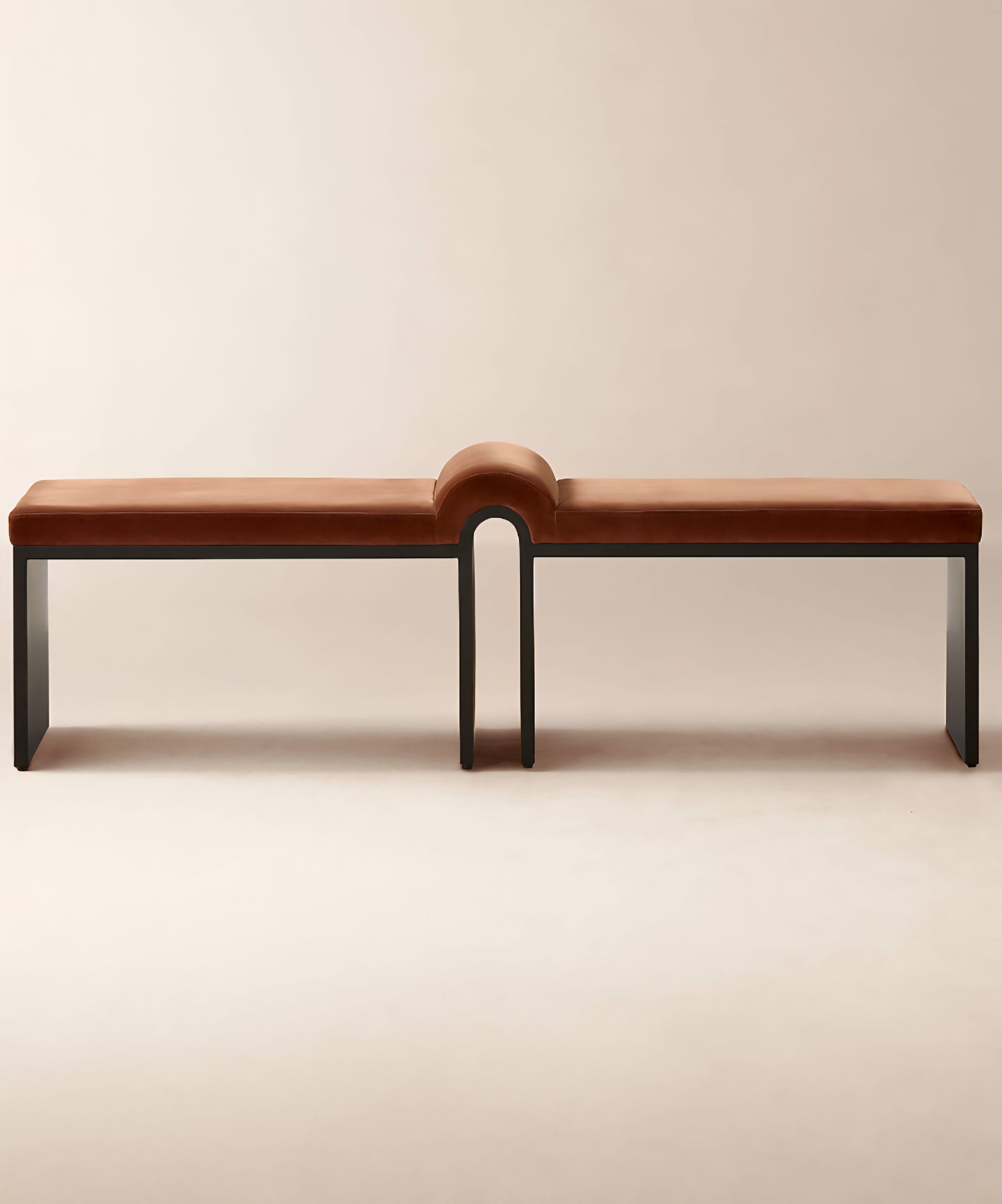 THE ONE × Arc — Faux Mohair/Velvet Bench