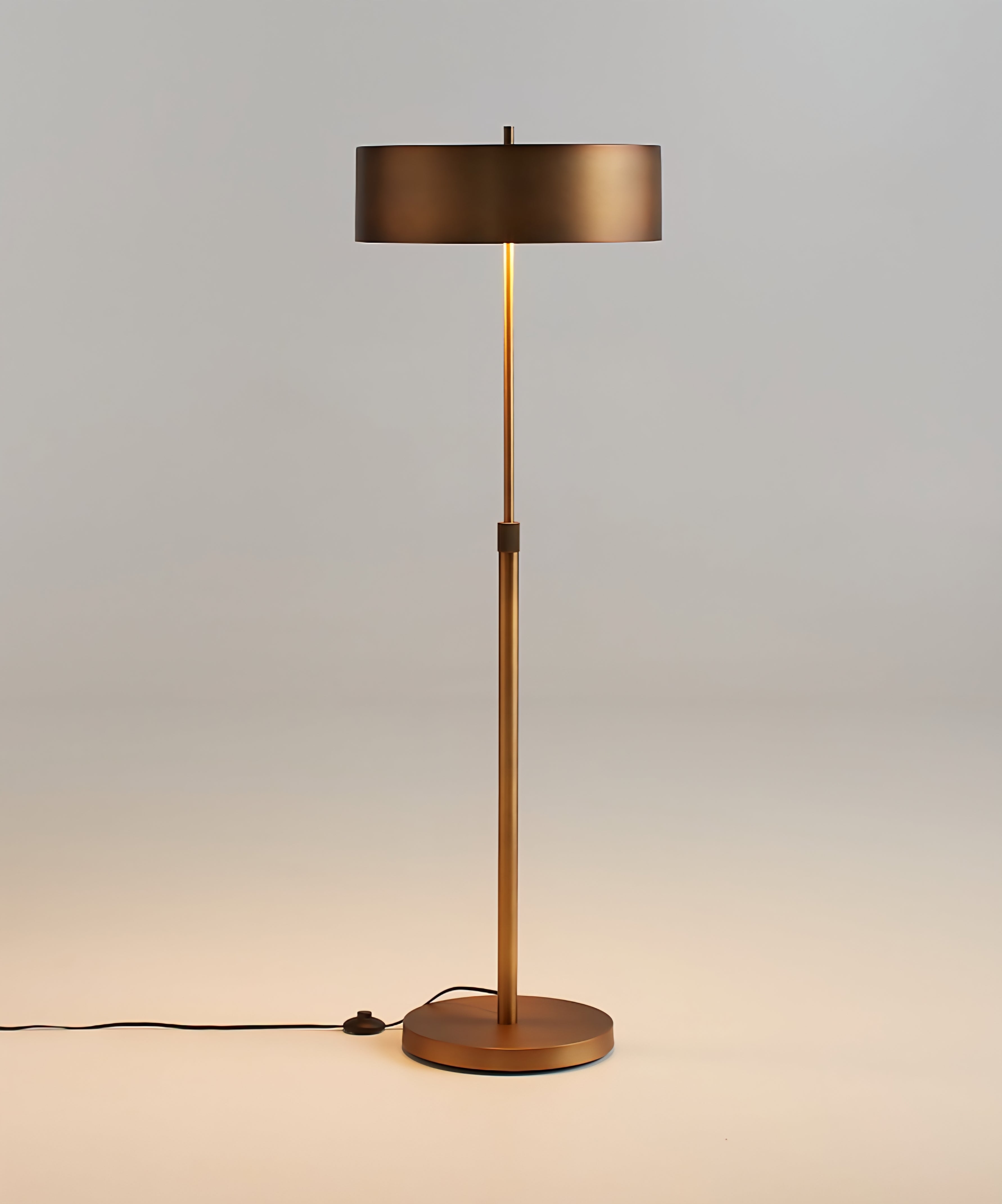 THE ONE × Zain — Brushed Brass Adjustable Floor Lamp (65")