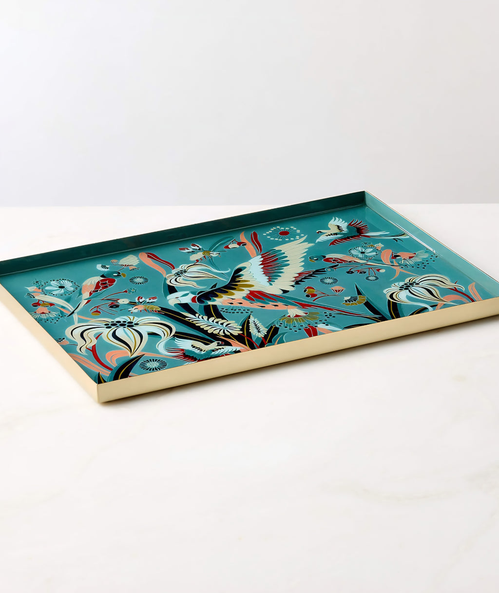 THE ONE × Le Paradis — Rectangular Stainless Steel and Enamel Serving Tray