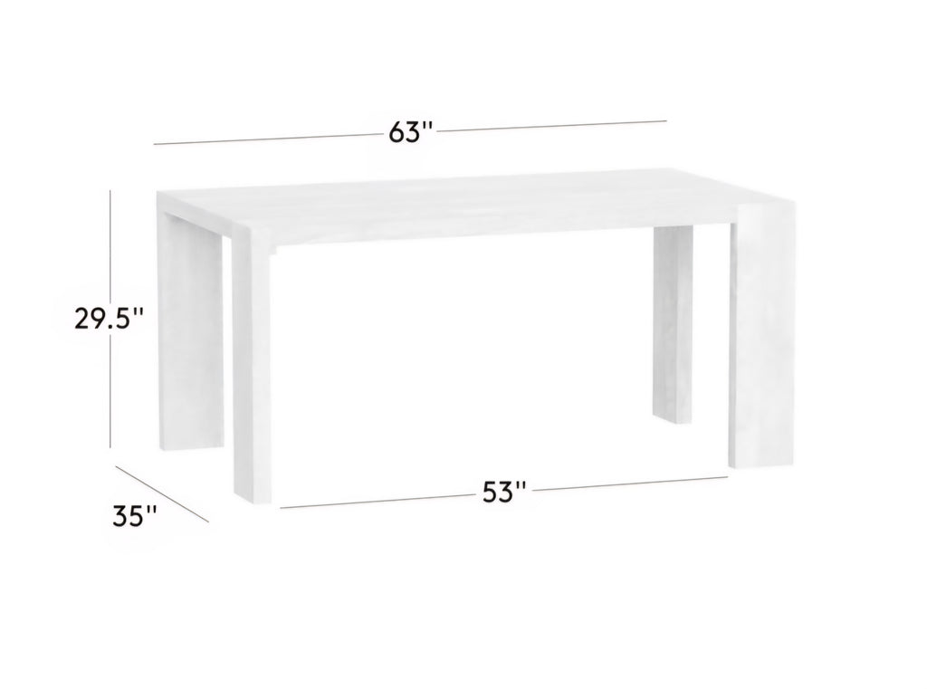 THE ONE × Blox — Rectangular Brown Wood Dining Table