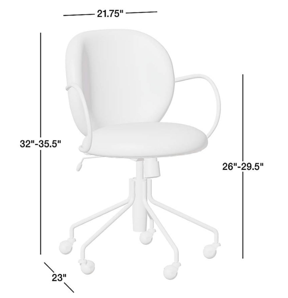 THE ONE × Luna — Ivory Boucle Upholstered Office Chair