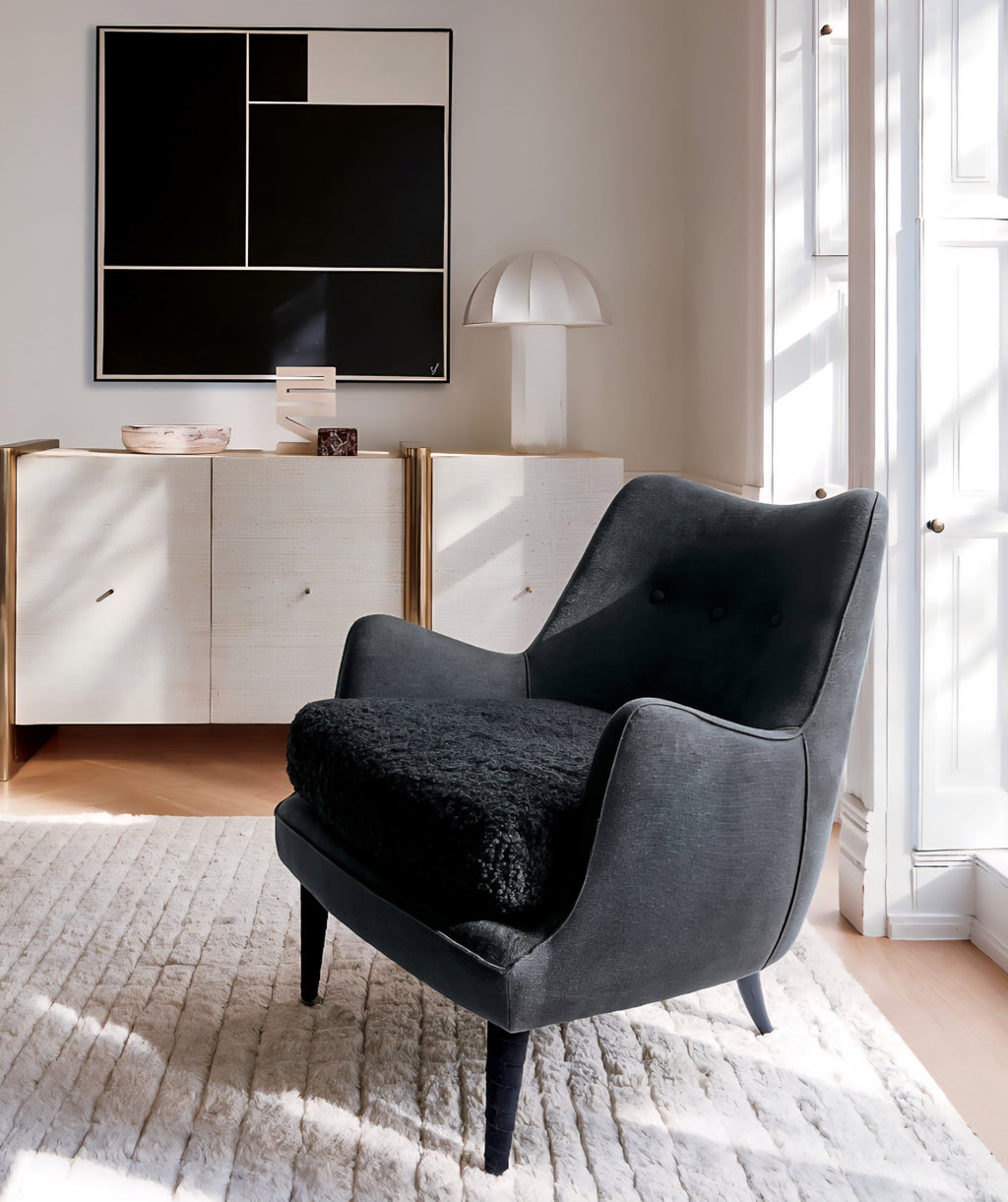 THE ONE × Dorset — White Lacquered Linen Credenza