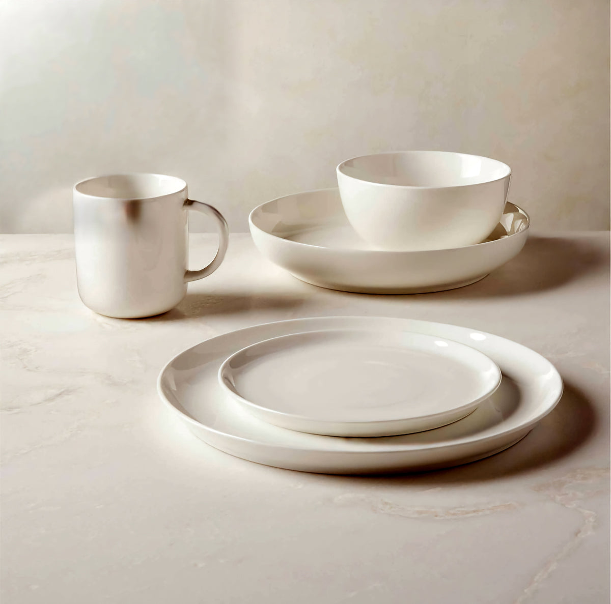 THE ONE × Contact — White Ceramic Serving Bowl