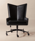 THE ONE × Bowtie — Black Leather Office Chair