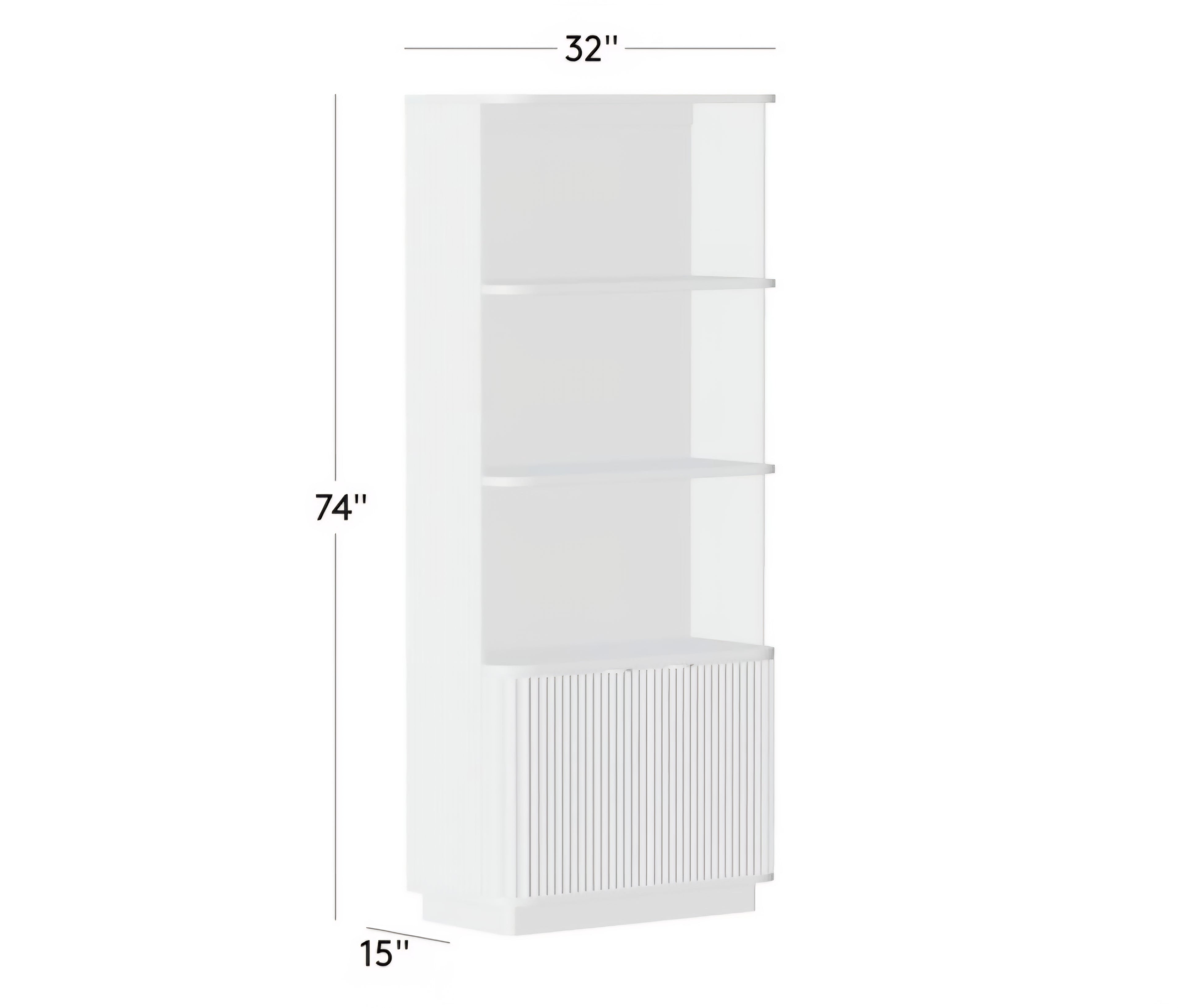 THE ONE × Davison — Fluted Oak Bookcase