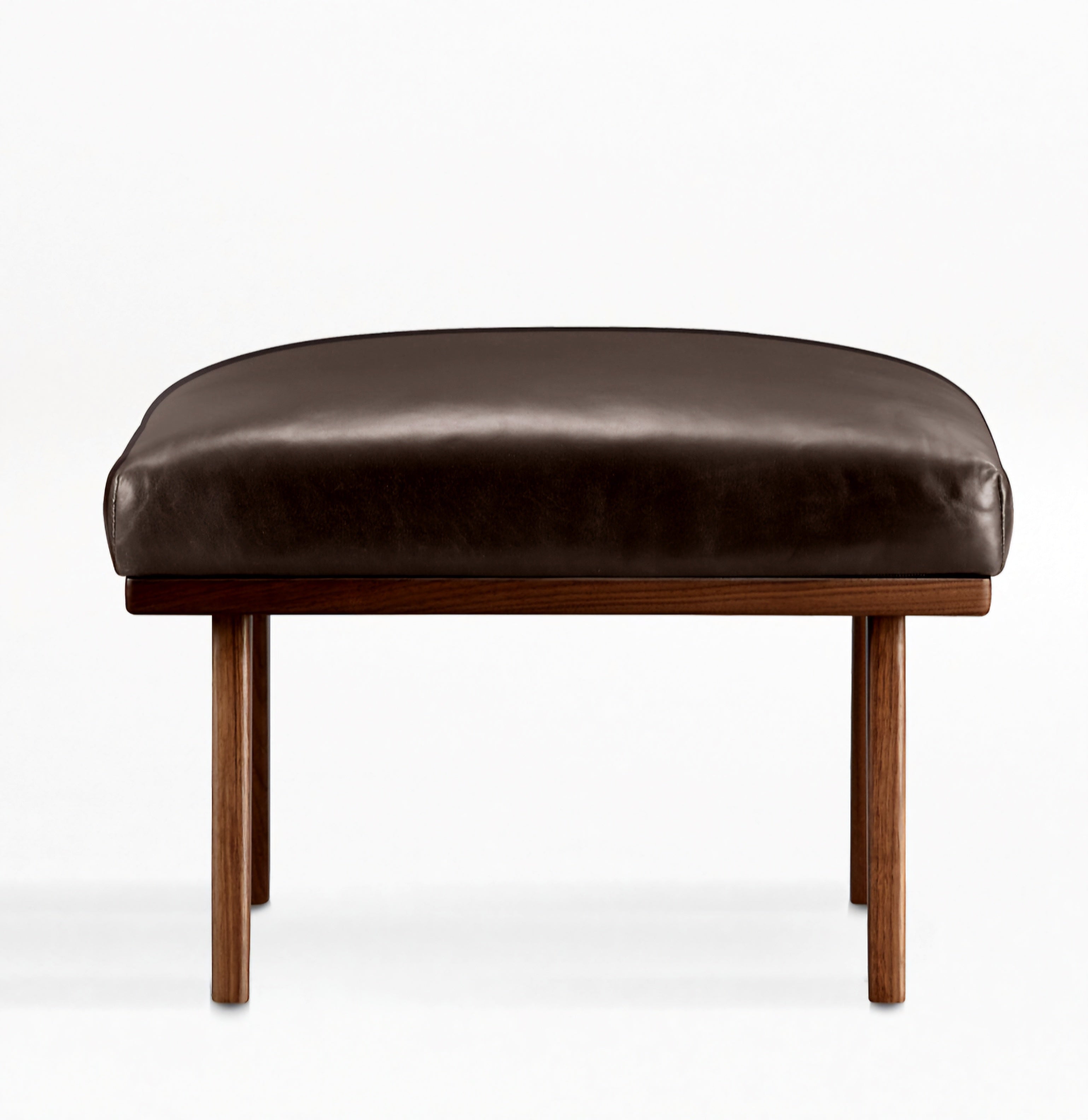 THE ONE × Cavett — Wood and Leather Ottoman